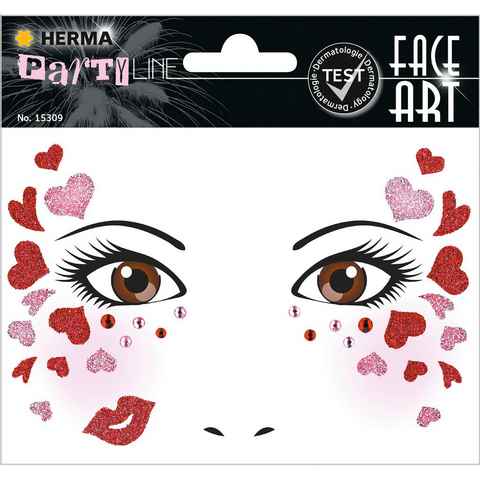 HERMA Schmuck-Tattoo HERMA Face Art Sticker Gesichter "Love"