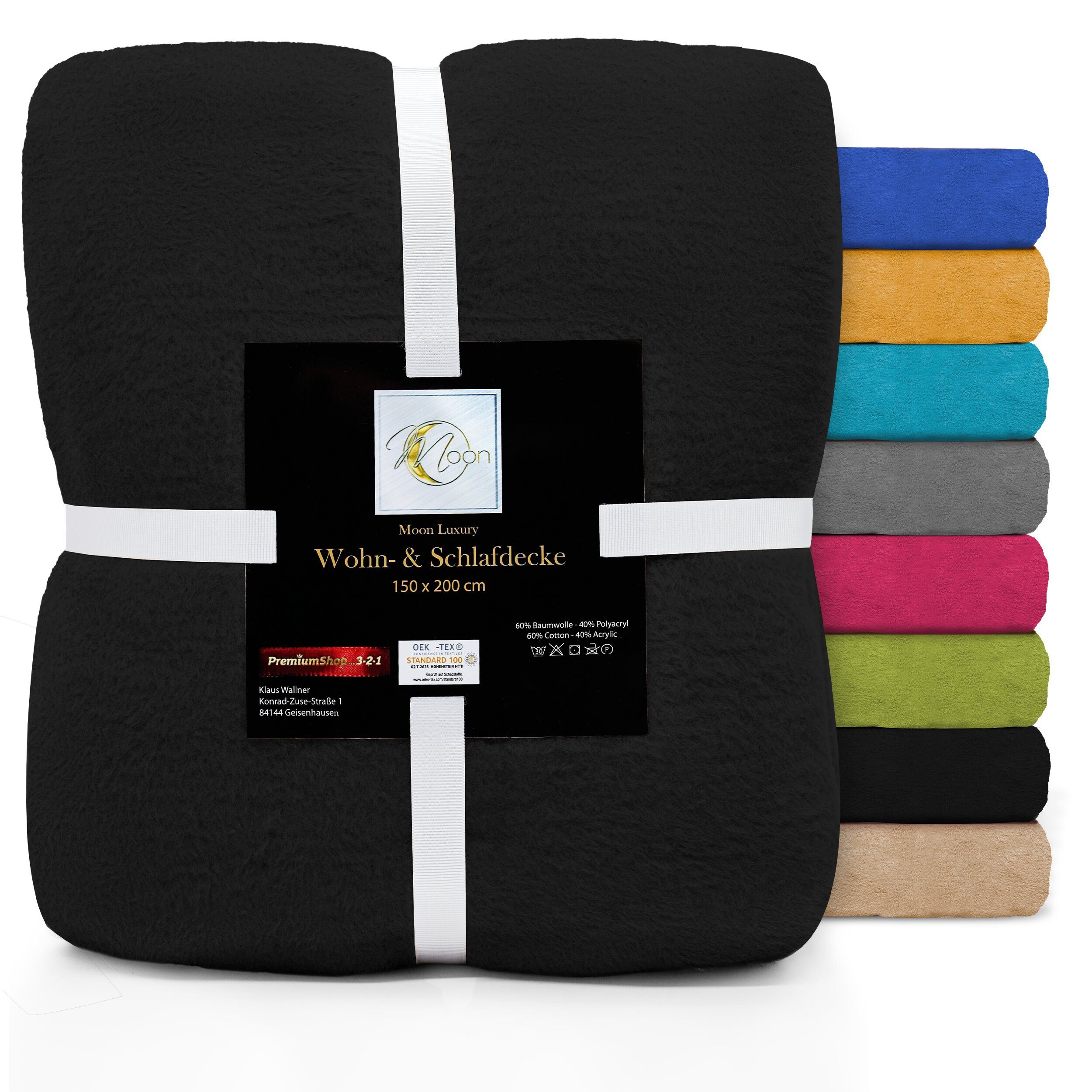 Wohndecke MOON Luxury Kuscheldecke, UNI Decke, günstig online kaufen