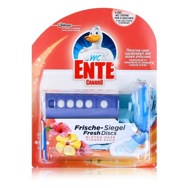 WC Ente WC Ente Frische Siegel Starter Set Blüten-Oase – 6 Gel Siegel WC-Reiniger