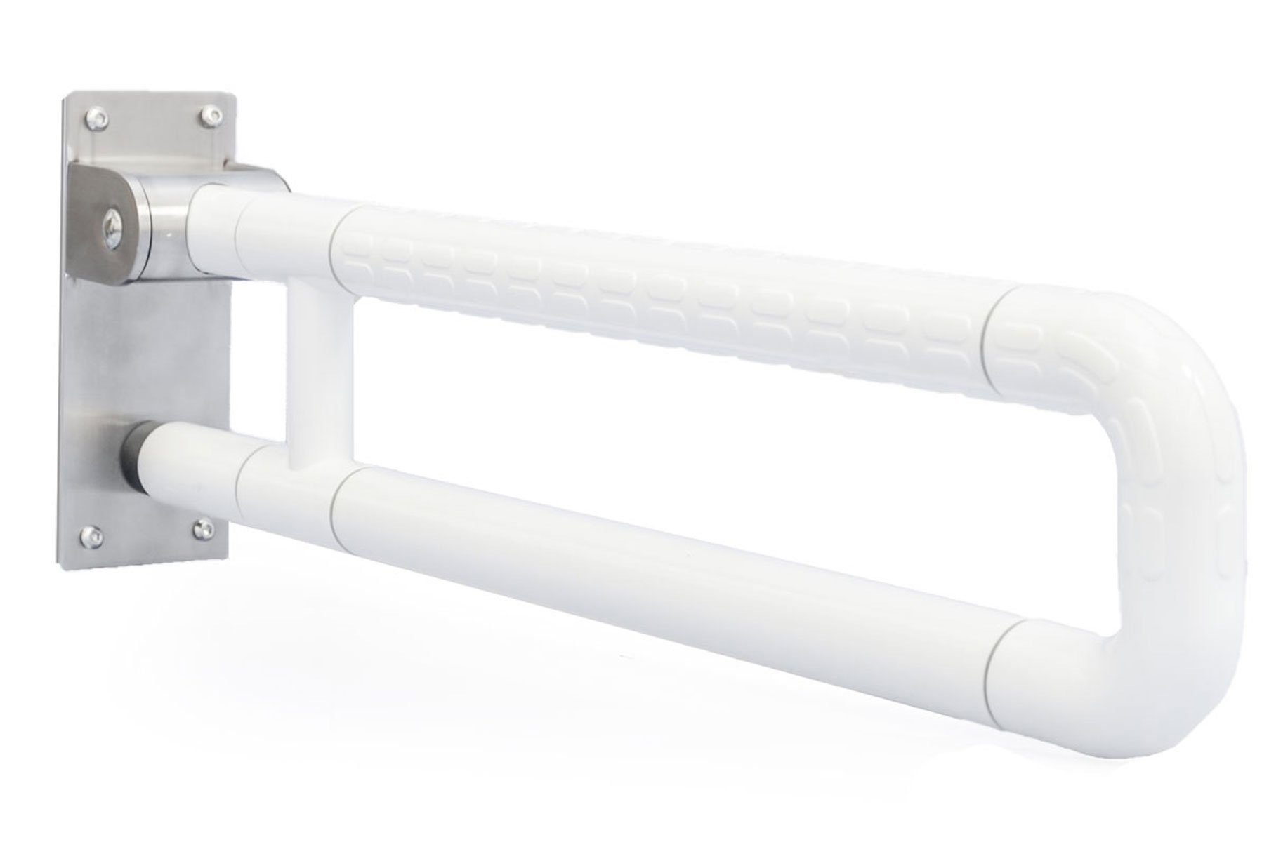 eyepower WC-Aufstehhilfe 60 cm Klappbarer WC Wandgriff mit Griffprofil - Stützklappgriff Bad, belastbar bis 100 kg, Aufstehhilfe mit ABS Beschichtung - Senioren Stützgriff - Haltstange