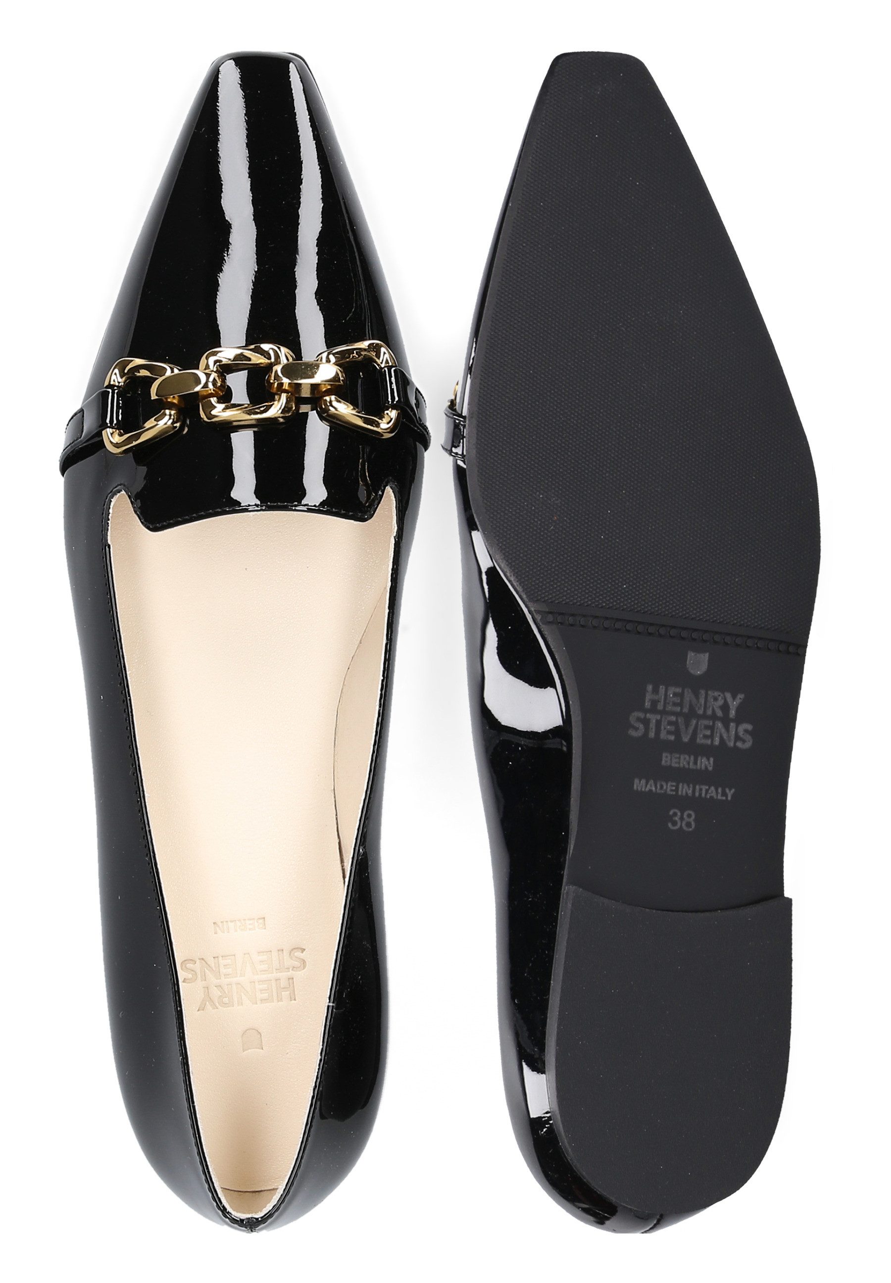 Henry Stevens Madison HVL Loafer Damen Pump mit Absatz handgefertigt, Lederschuh