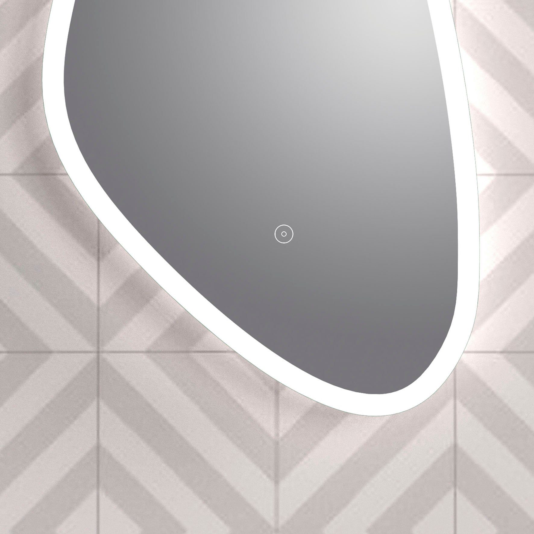 LED-Lichtspiegel Touchsensor, PAMINA VEROSAN dimmbar x 76 mit cm, 40