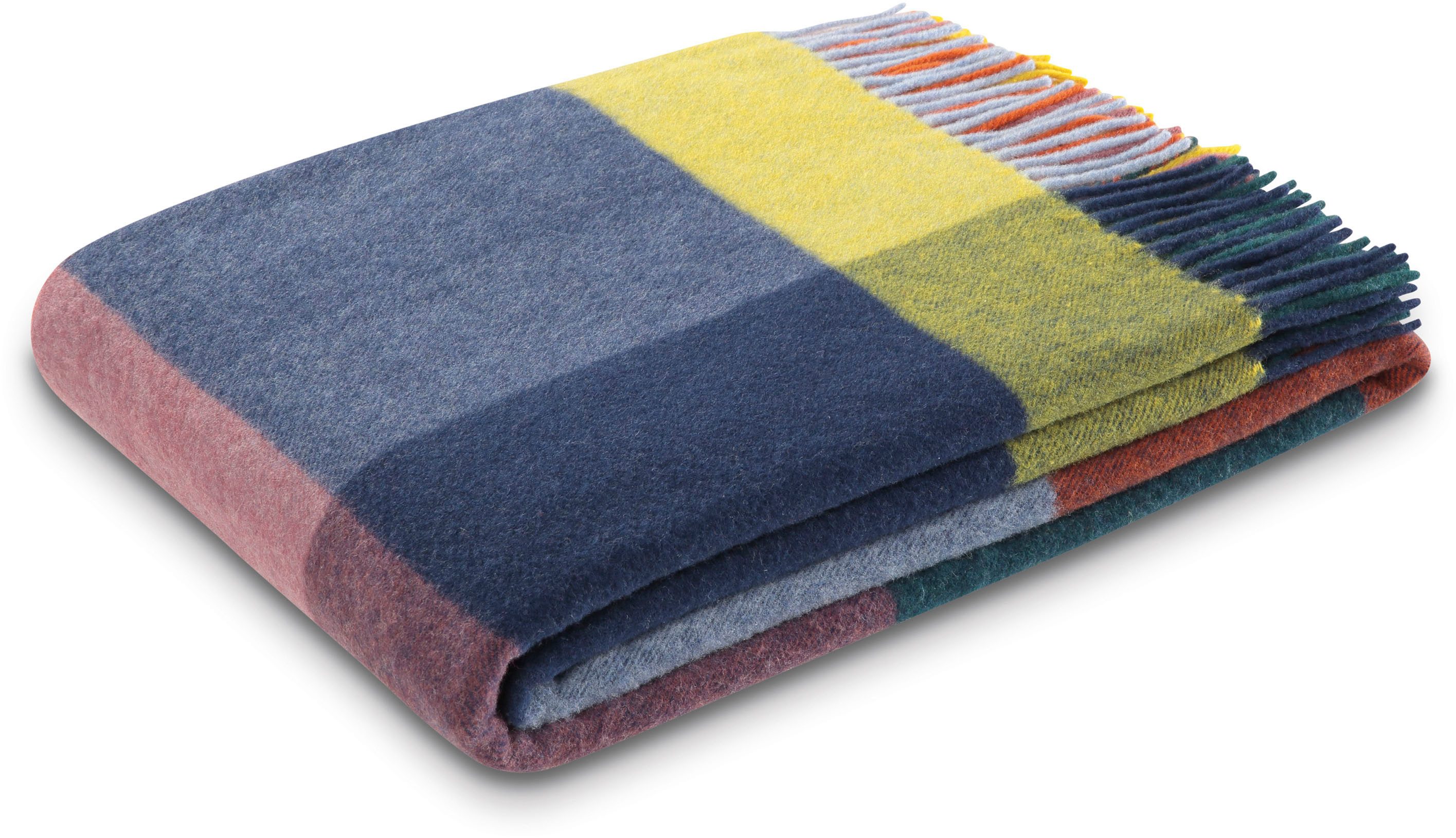 Wohndecke Plaid Vibrant Square, Biederlack, im sommerlichen Karodessin
