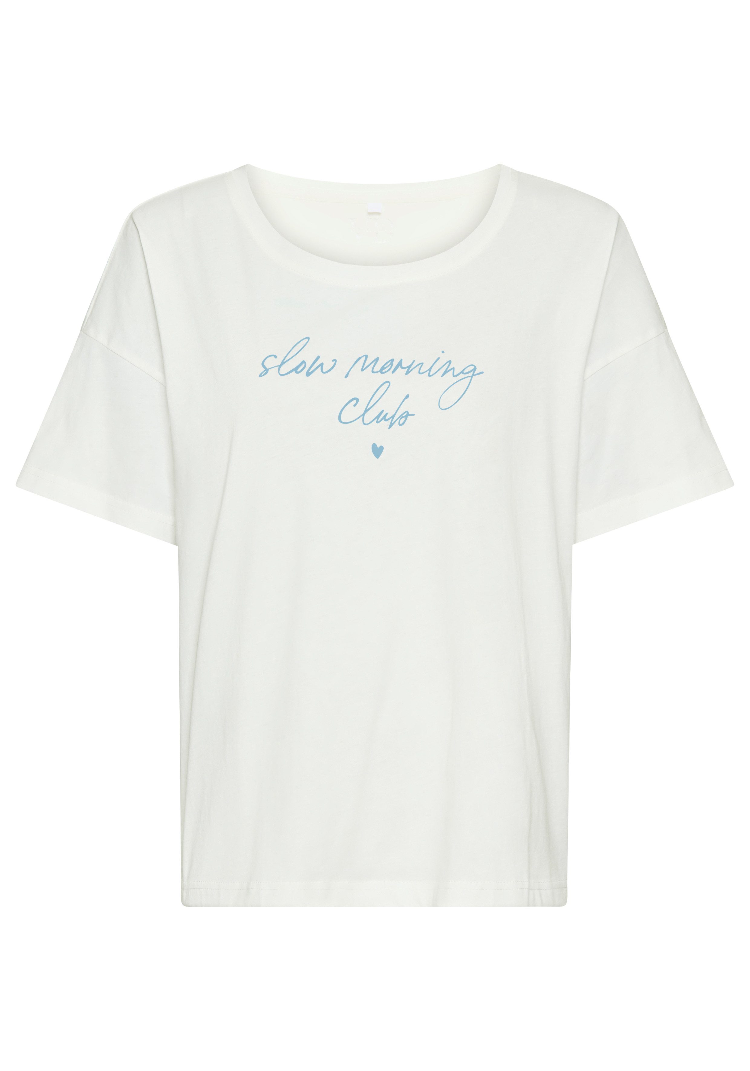 Vivance Dreams Pyjamaoberteil mit frontalem Schriftzug günstig online kaufen