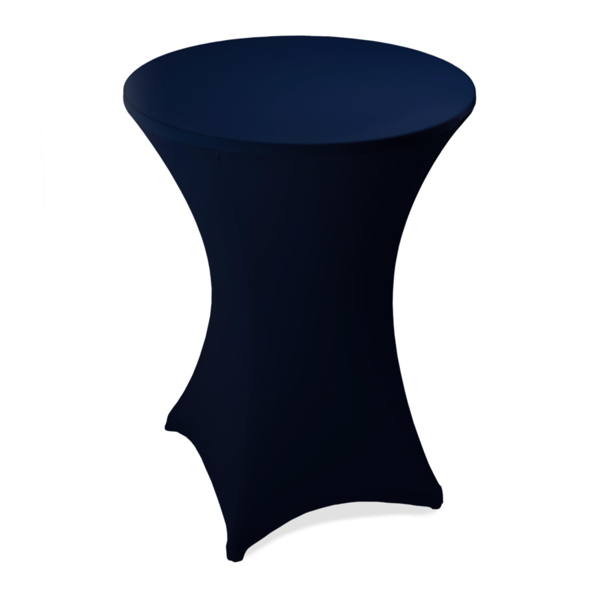 ESTEXO Stehtischhusse Stretch Stehtisch Ø 60 cm Tisch Husse Bistrotisch Dunkelblau