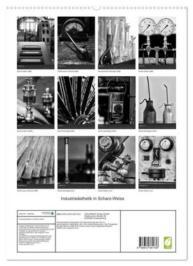 CALVENDO Wandkalender Industrieästhetik in Schwarz-Weiss (Premium, hochwertiger DIN A2 Wandkalender 2023, Kunstdruck in Hochglanz)