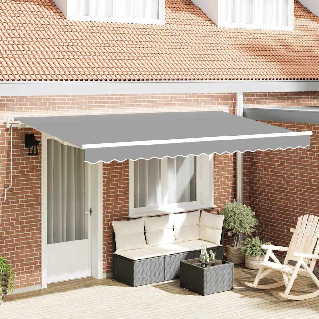 vidaXL Markise 4 x 2 m Elektrischer Markisenrahmen Ausziehbar 4x2 cm Metall