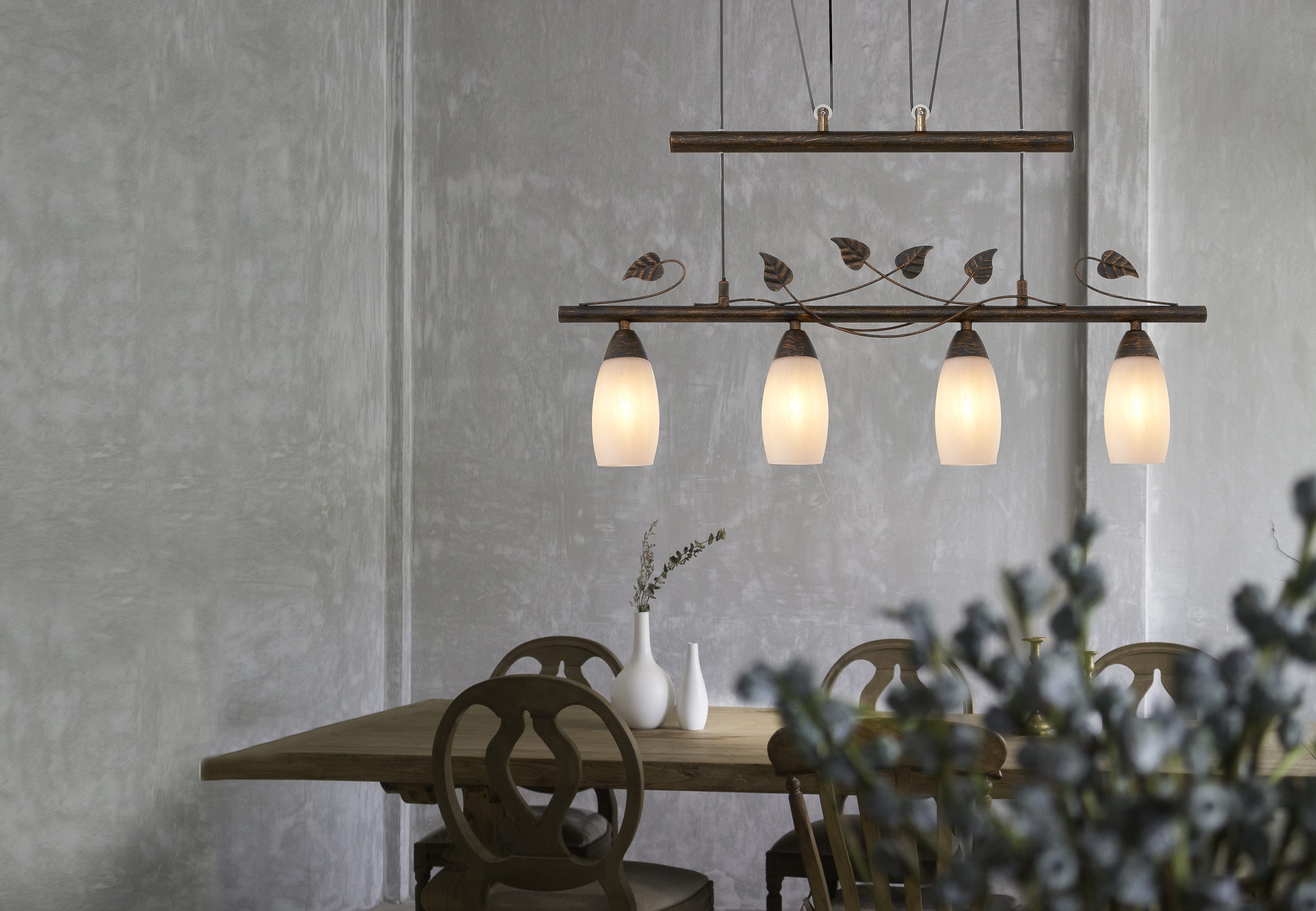 NOWA Hängeleuchte VENEZIA, ohne Leuchtmittel, Hängelampe Esszimmer-Leuchte Esstischleuchte Wohnzimmer