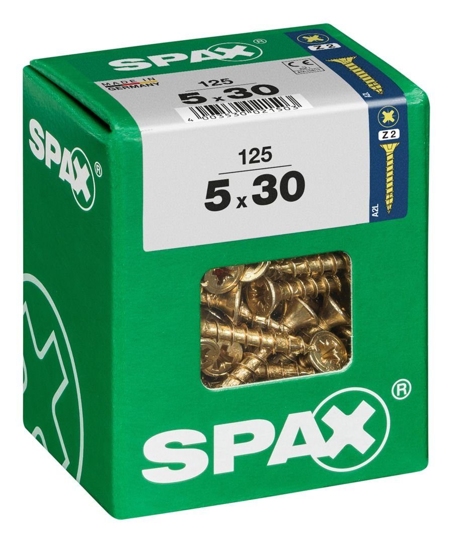 PZ SPAX x Holzbauschraube 5.0 mm 2 Universalschrauben 125 - Spax 30