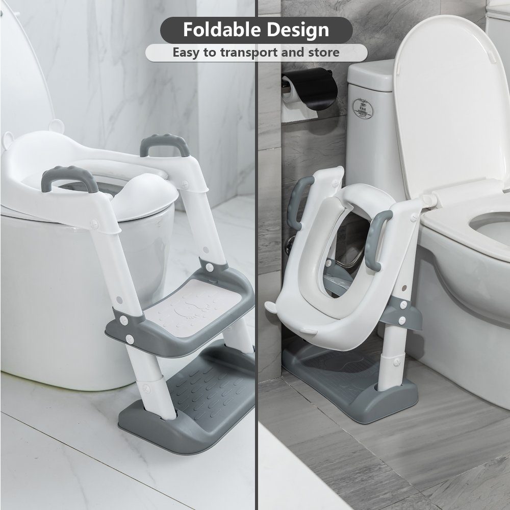 P & K Töpfchen Toilettensitz mit Leiter & Tritthocker – Töpfchentraining