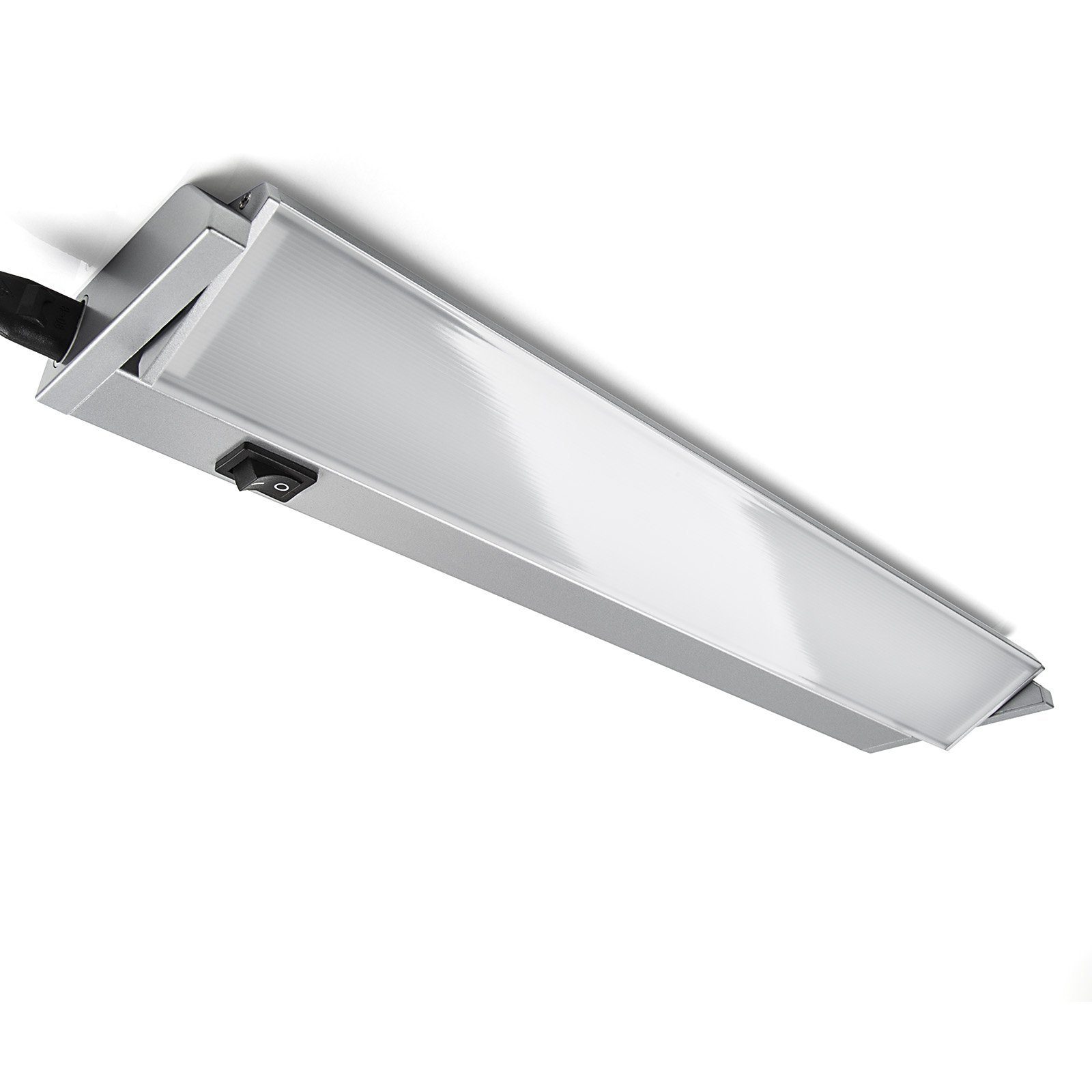 SO-TECH® LED Unterbauleuchte Alessia 350-910 mm mit diffuser Scheibe ohne Lichtpunkte, Reihenschaltung, LED fest integriert, Neutralweiß, 1er Set 5W / 350 mm