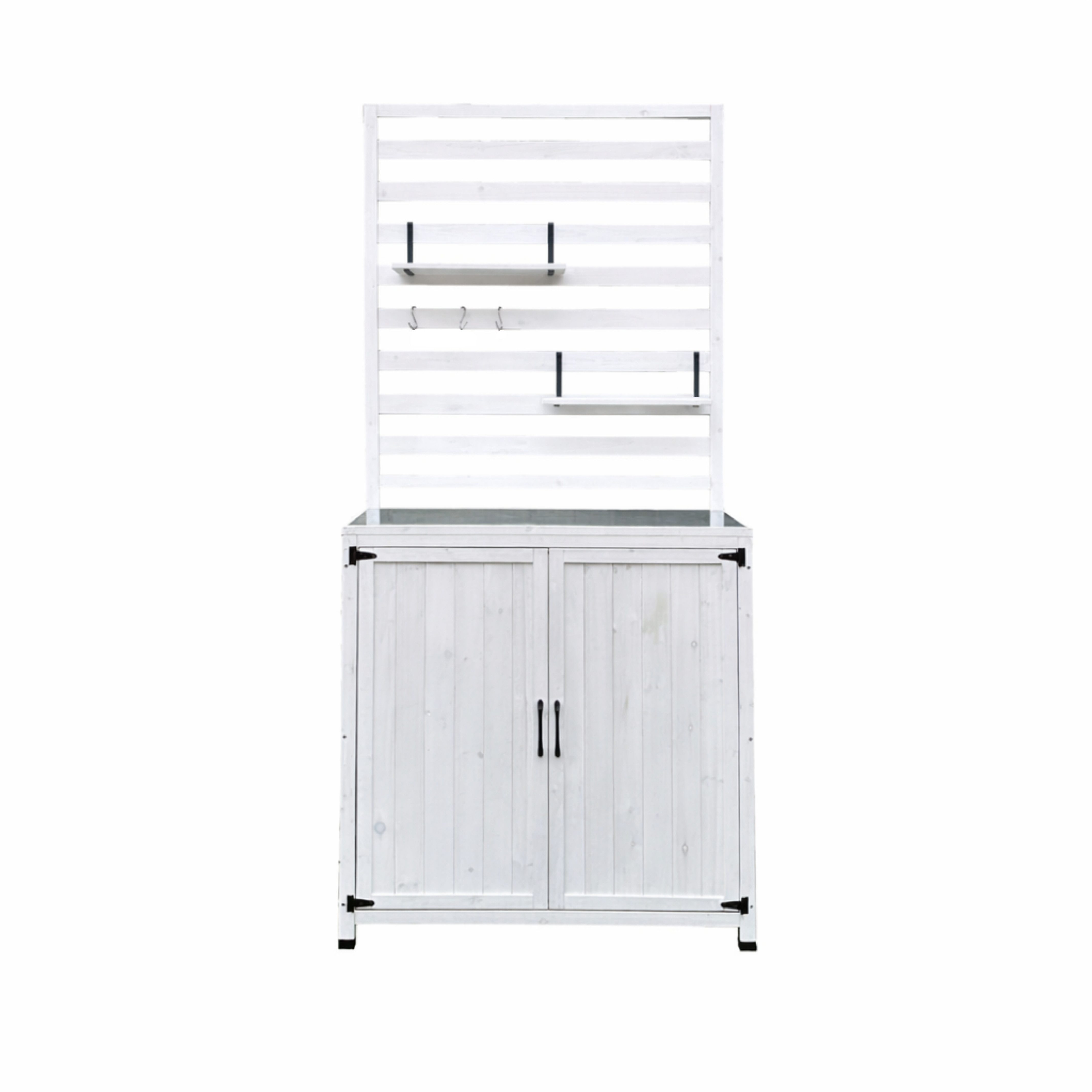 Leco Garten-Geräteschrank Balkonregal Mehrzweckschrank Aufbewahrungsschrank Gartenregal THEA, BxT: 94x42 cm, Tannenholz