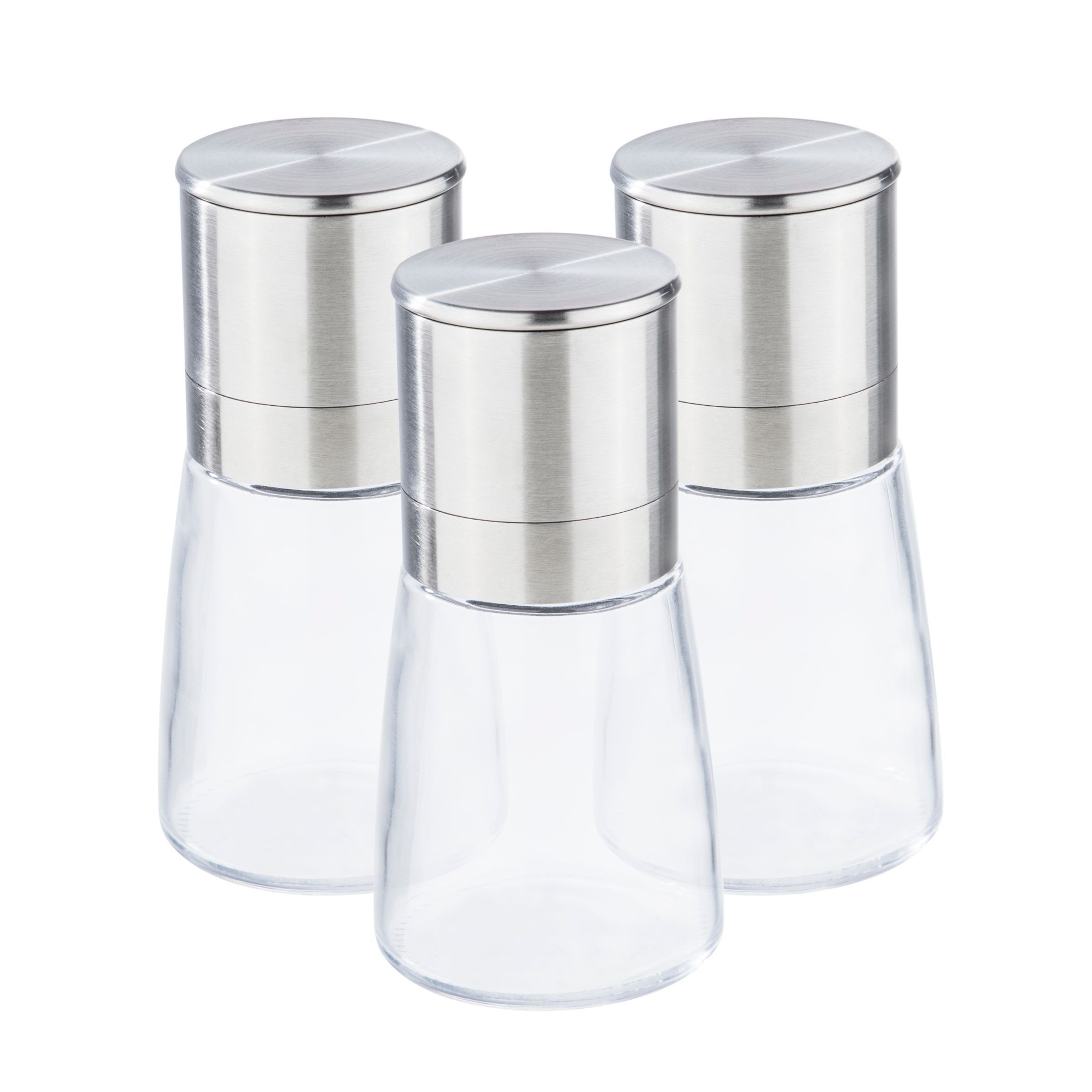 Gewürzmühle 3er Set Gewürzmühlen Salzmühle Pfeffermühle Mühle Chillimühle