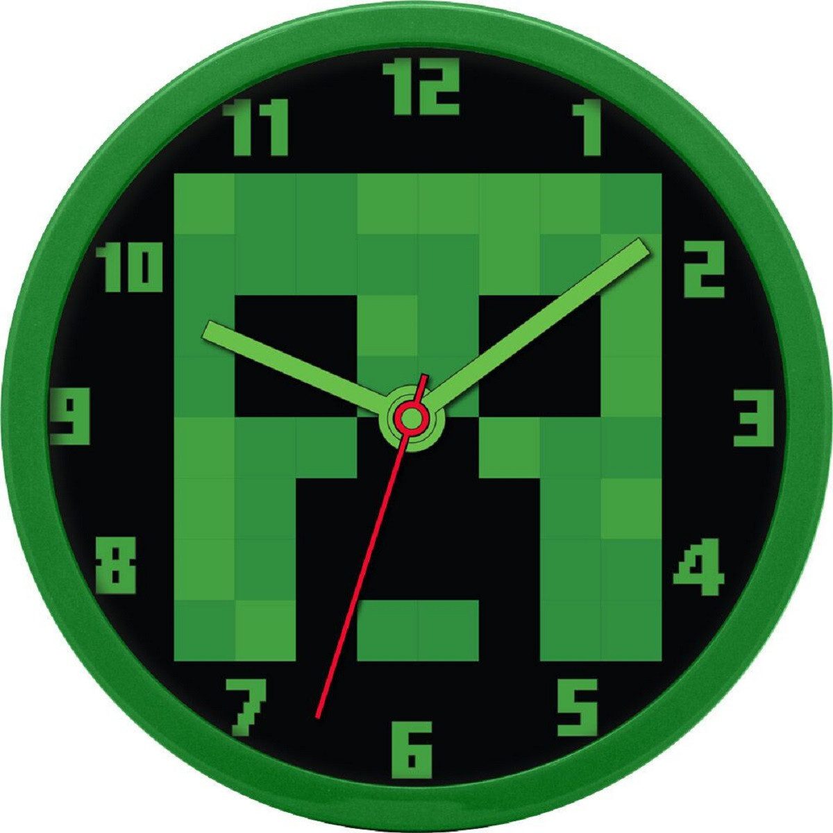 Minecraft Wanduhr Minecraft analoge Wanduhr mit 25cm Durchmesser Stilvolle Zeitmessung