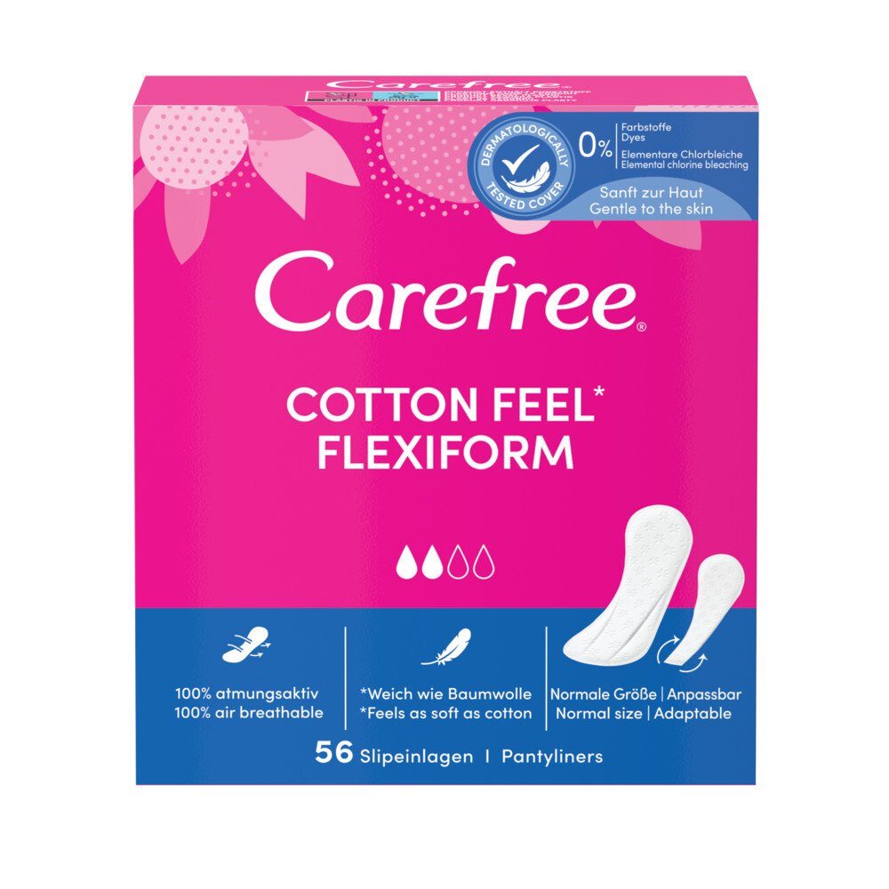 CAREFREE Slip-Einlage Cotton Feel Flexiform ohne Duft - 56St.