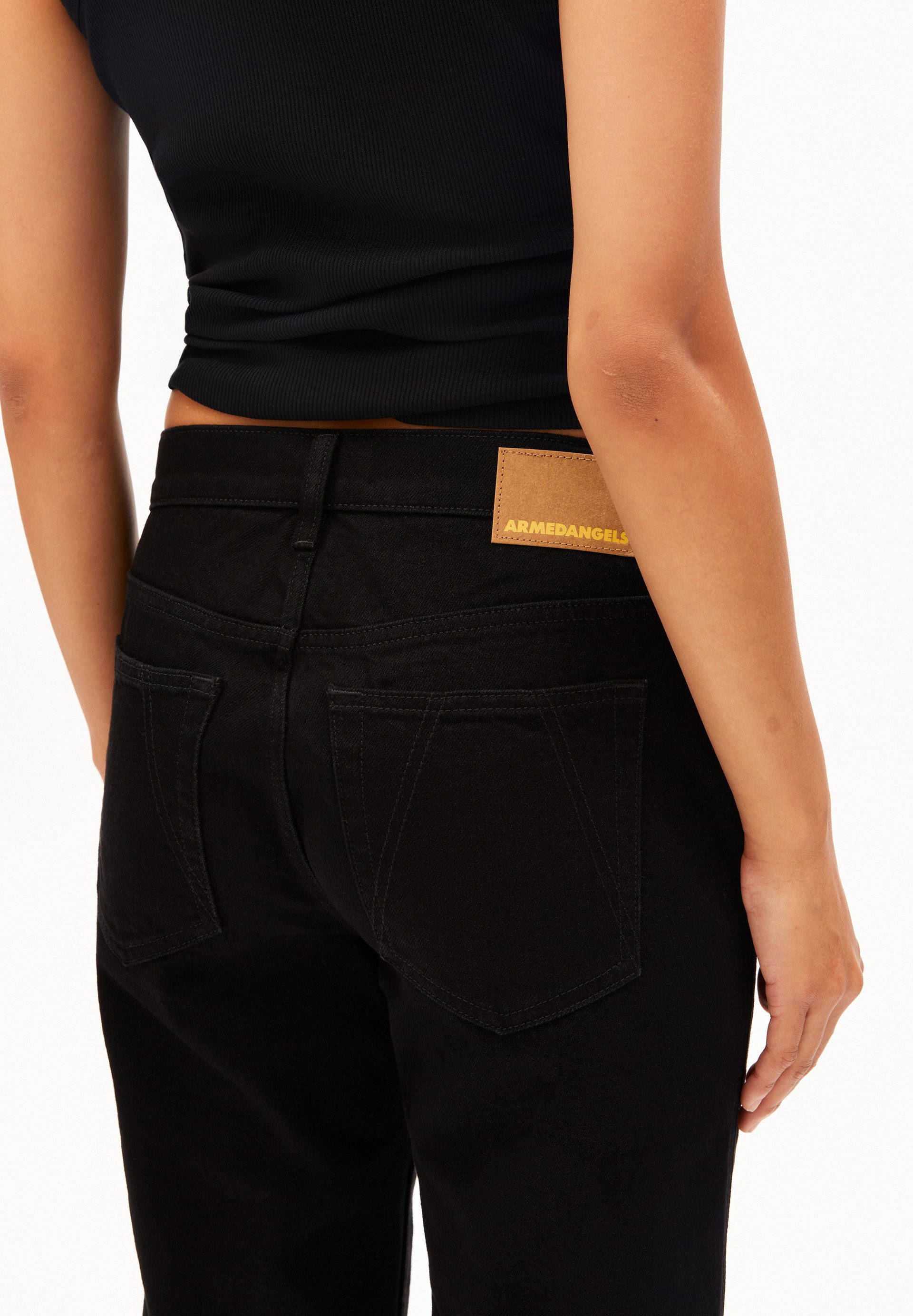 Armedangels Straight-Jeans AAVELINE Straight Jeans recycelte Baumwolle (Non-Stretch, Regular Fit) Mid waist