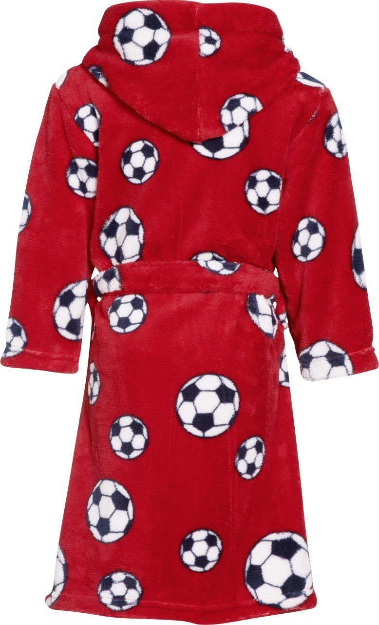 Playshoes Kinderbademantel Fleece-Bademantel Fußball