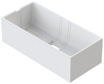 OTTOFOND Badewanne Cubic, (Komplett-Set, 3-tlg), mit Wannenträger und Ablaufgarnitur