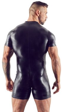 Svenjoyment Body Overall mit Reißverschluss im Wetlook - schwarz