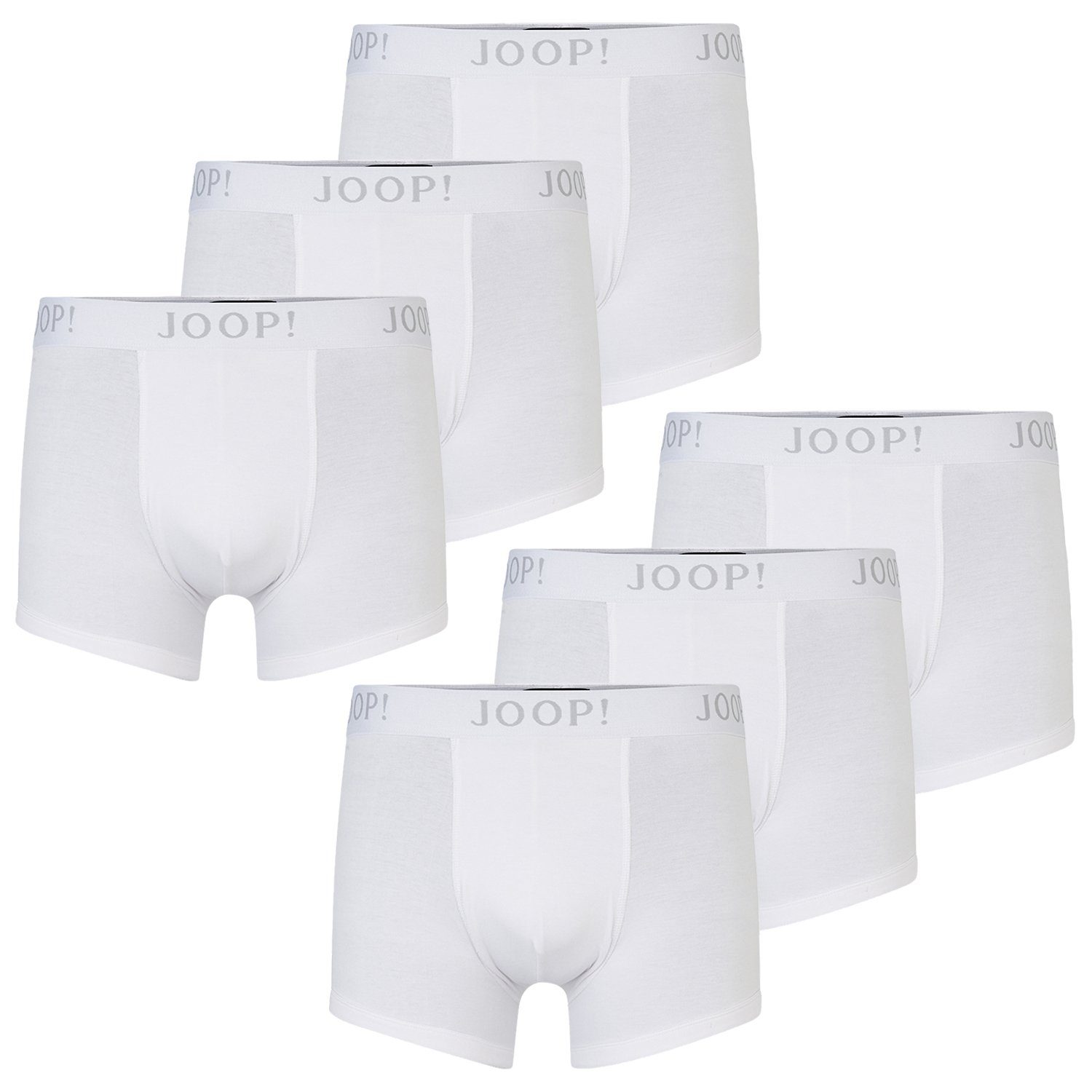 Joop! Boxershorts JB-6-PACK-BOXER (6-St) mit Stretch Weiß 100