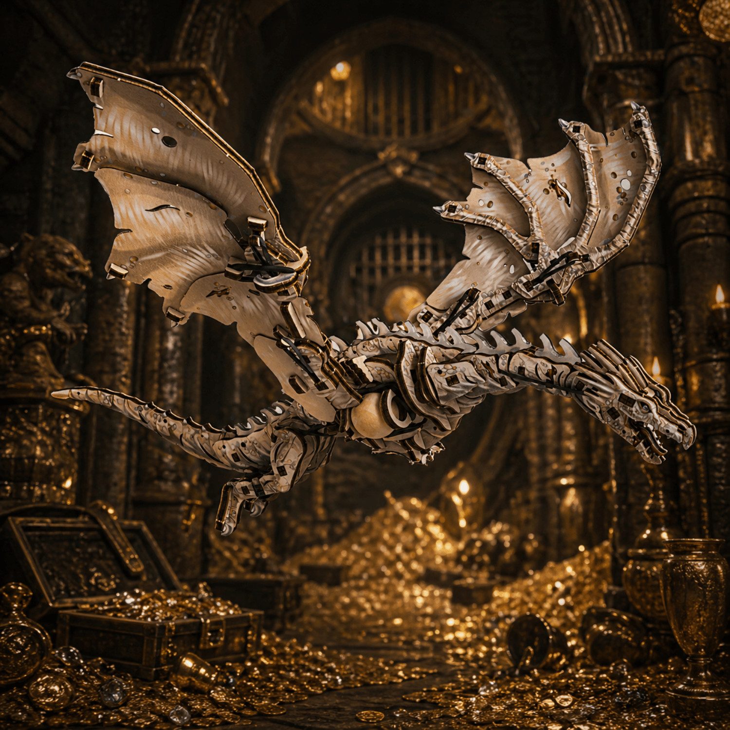 UGEARS Modellbausatz Ugears Harry Potter Ironbelly Dragon Mechanischer Bausatz, (170-tlg)