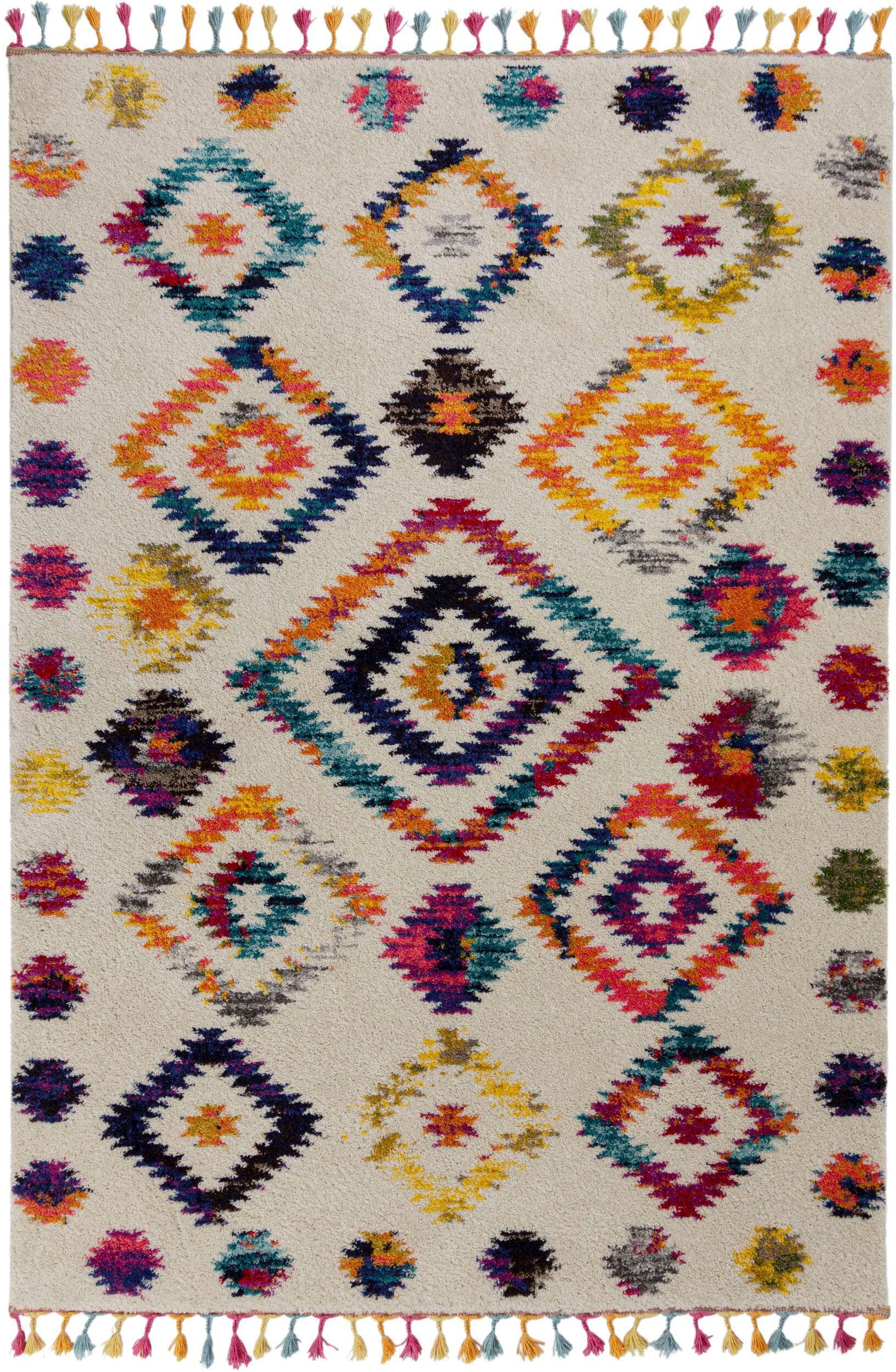 FLAIR RUGS Hochflor-Teppich Bohemia, rechteckig, Höhe: 20 mm, in farbenfroher Shaggy Berber-Optik