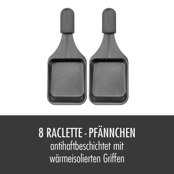 Gastroback Raclette und Fondue-Set 42567 Family and Friends, 8 Raclettepfännchen, 1200 W
