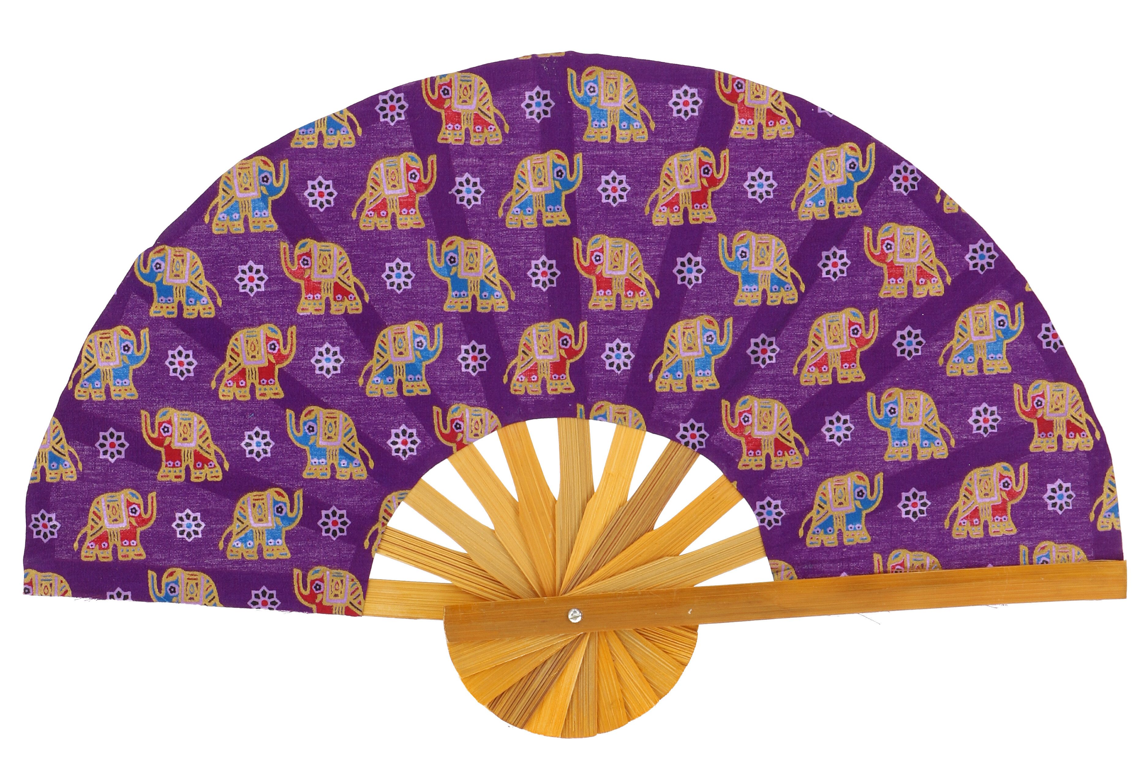 Guru-Shop Handfächer Bespannter Bambusfächer, asiatischer Віяла,..