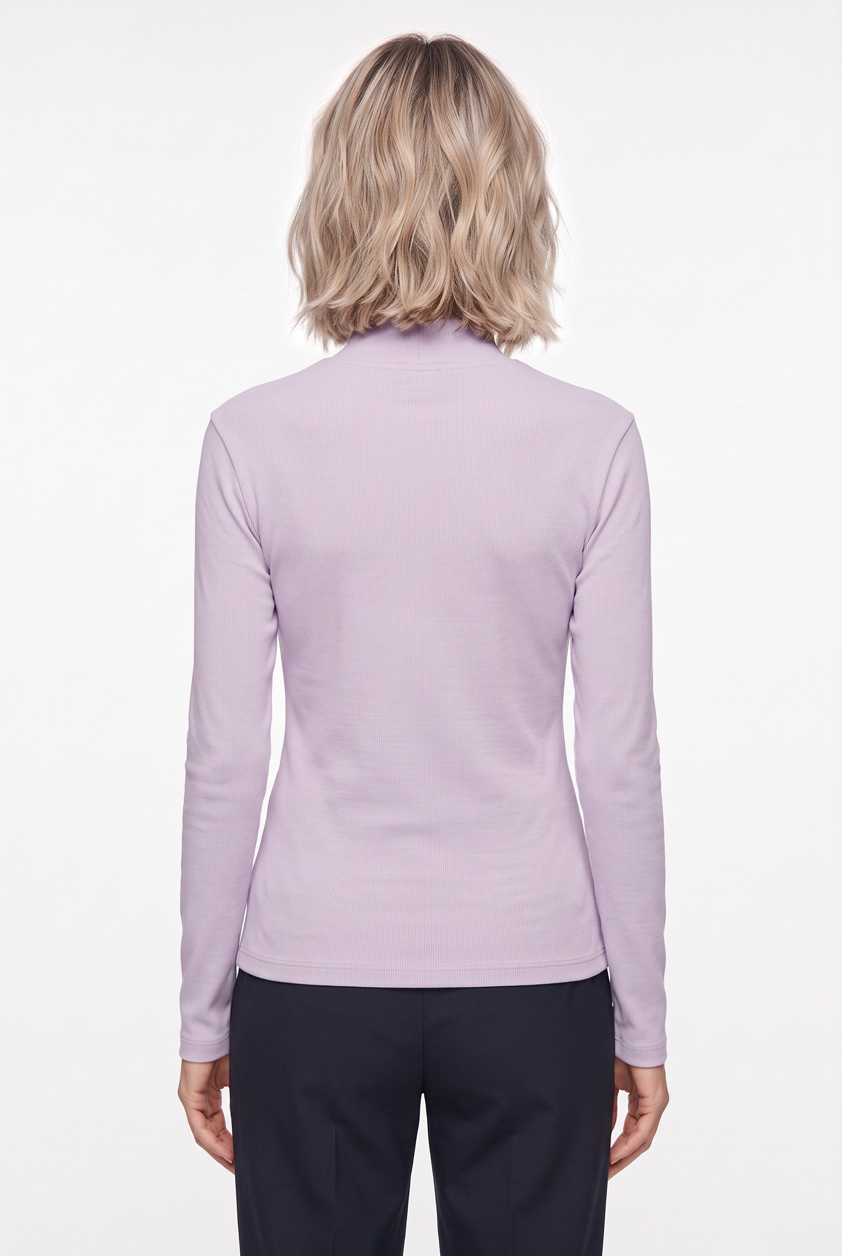 HUGO Longsleeve Easy Longsleeve mit Stehkragen – Bild 2 von 5