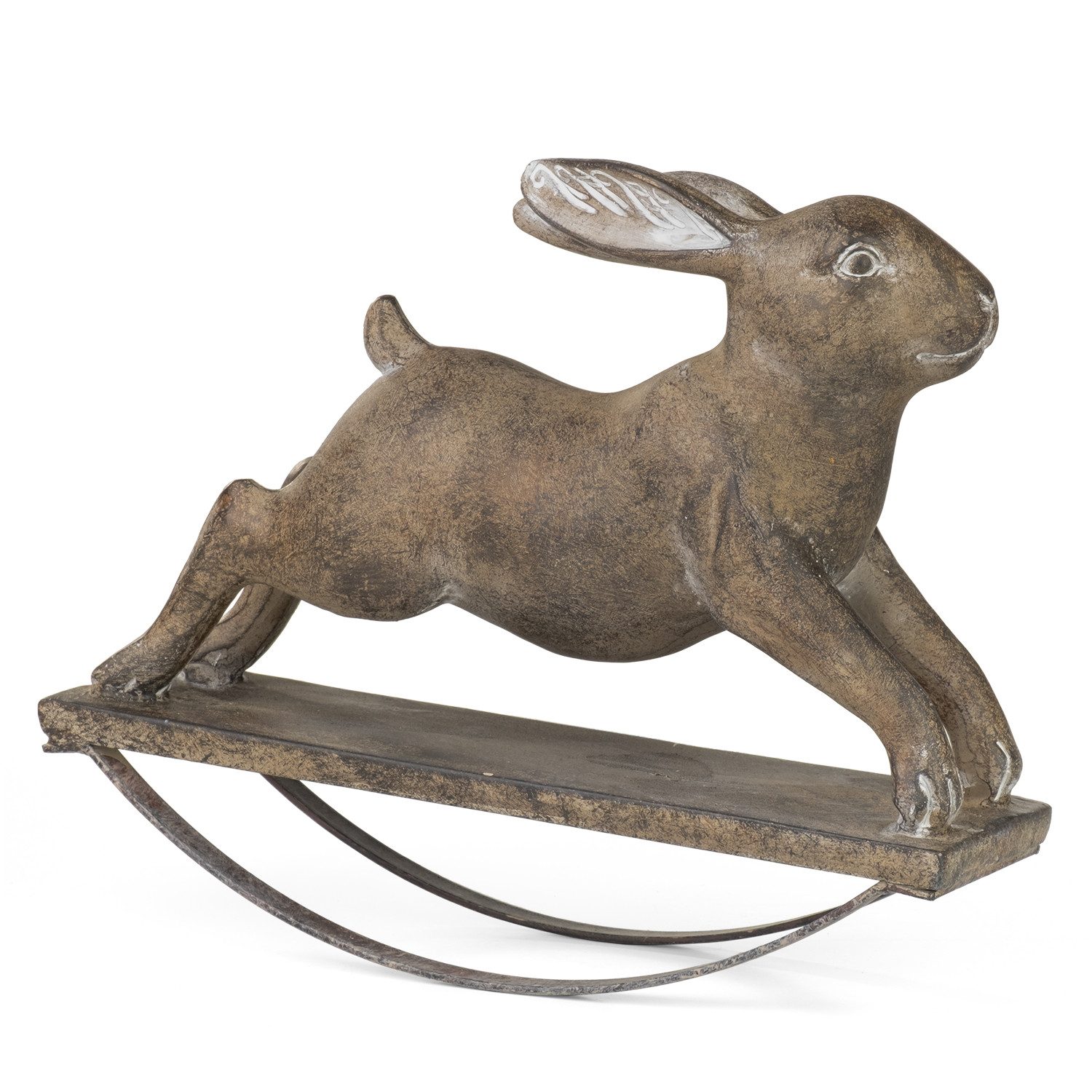 Moritz Dekofigur Dekofigur Hase auf Wippe 20 cm hoch, Polyresin Figuren Dek günstig online kaufen