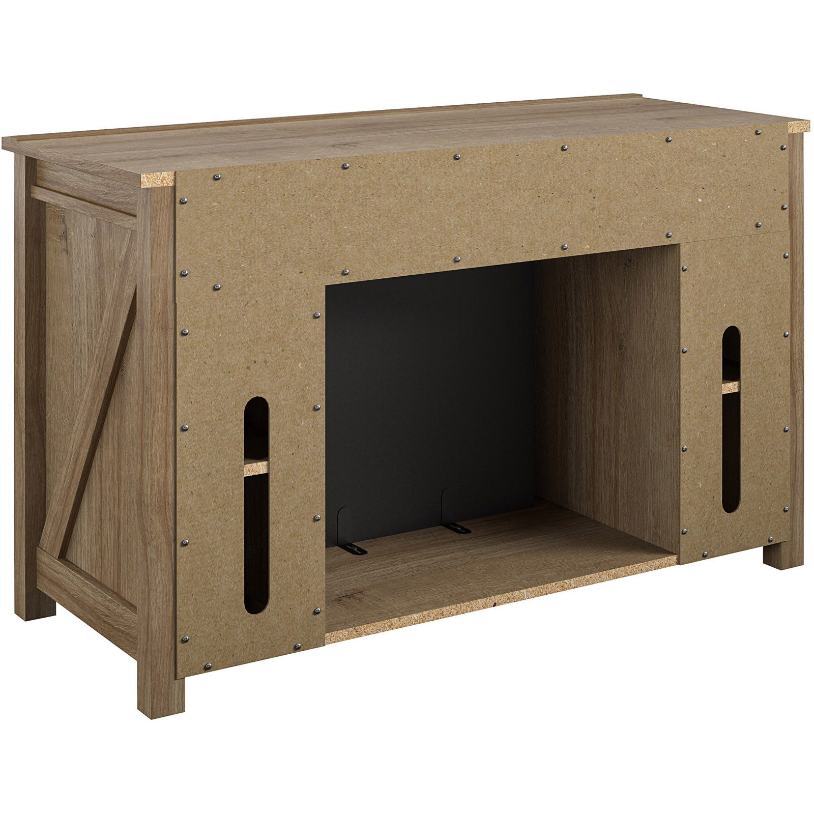 loft24 Kaminumbauschrank Farmington Sideboard mit Elektrokamin im Landhausstil