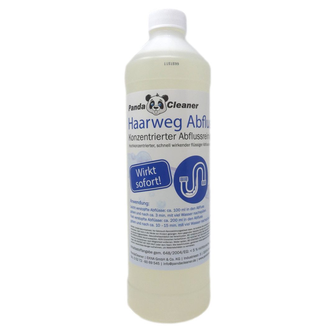 PandaCleaner Haar-Weg Abflussreiniger - Abflussfrei - Rohrfrei Rohrreiniger (1-St. 1000ml)
