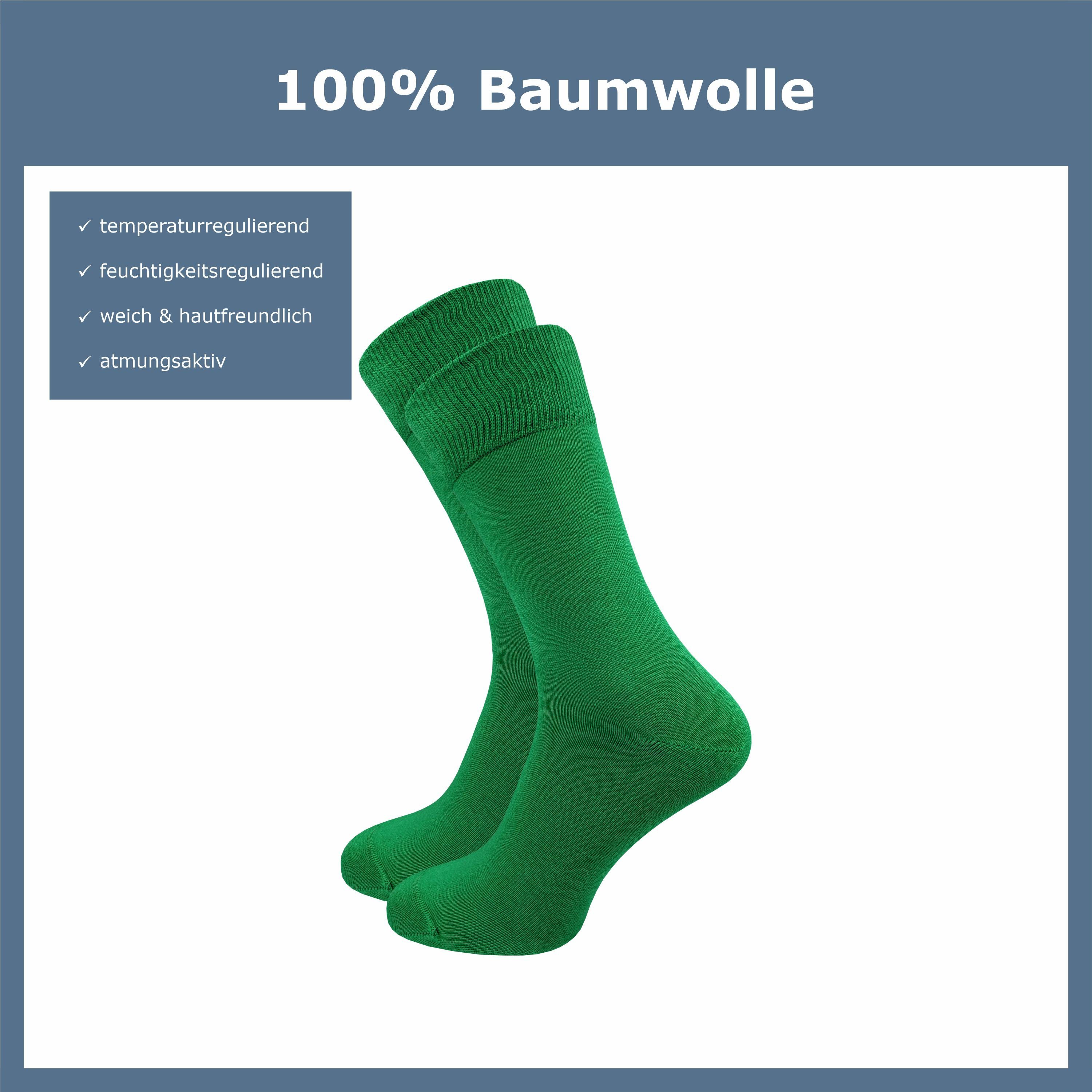 ca·wa·so Businesssocken für Herren aus 100 % Baumwolle - Reine Baumwollsocken - Weiche Socken (10 Paar) Doppelt verstricktes Garn und gekämmte Baumwolle für lange Haltbarkeit