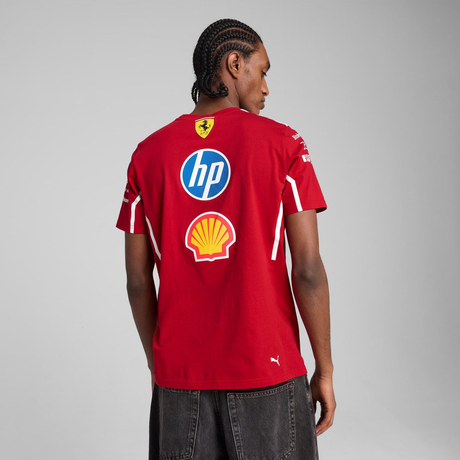 Scuderia Ferrari T-Shirt Scuderia Ferrari Puma Team Shirt 2025 Sponsorenslogos hinten und vorne – Bild 4 von 4