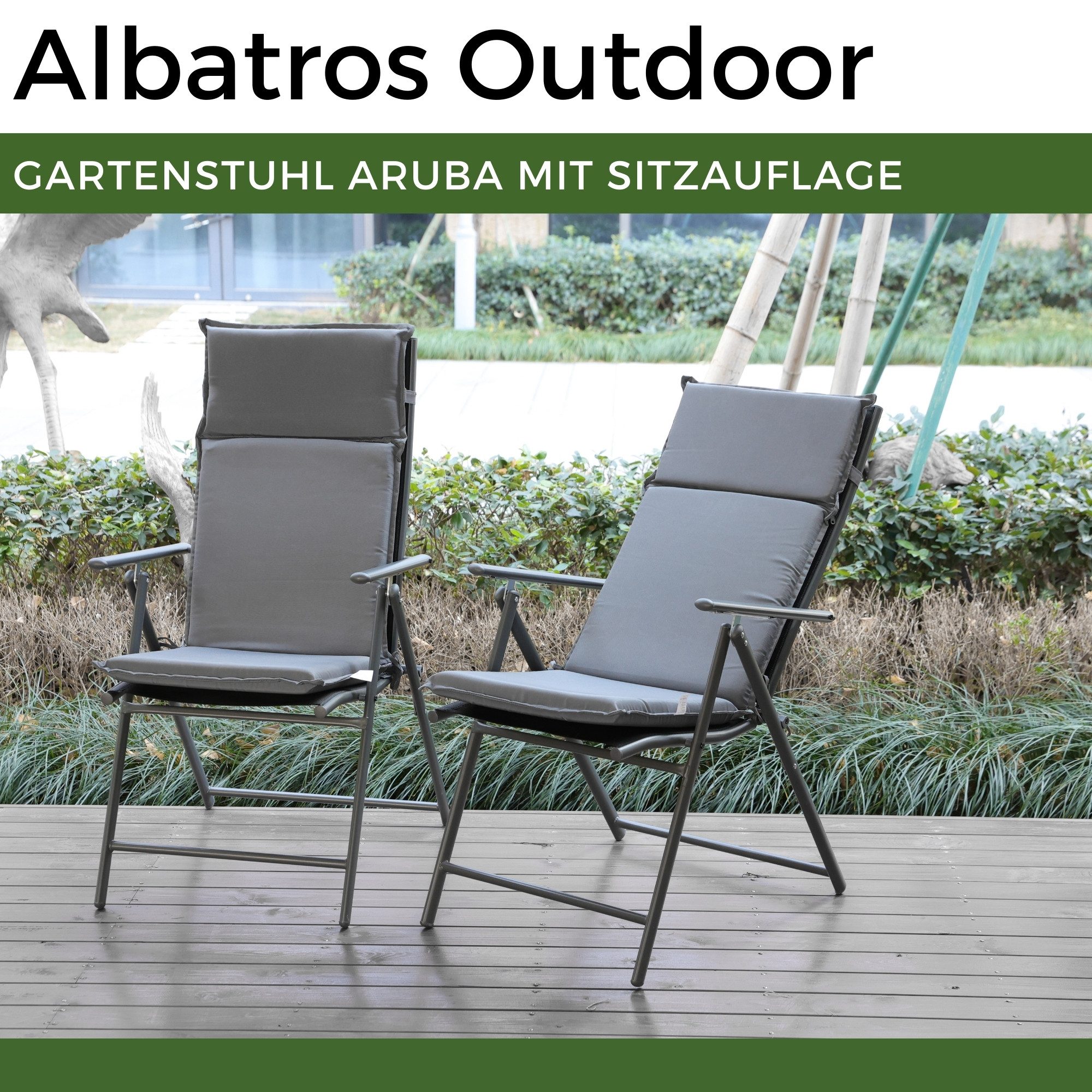 Albatros International Gartenstuhl Gartenstuhl ARUBA mit Sitzauflagen 4er S günstig online kaufen