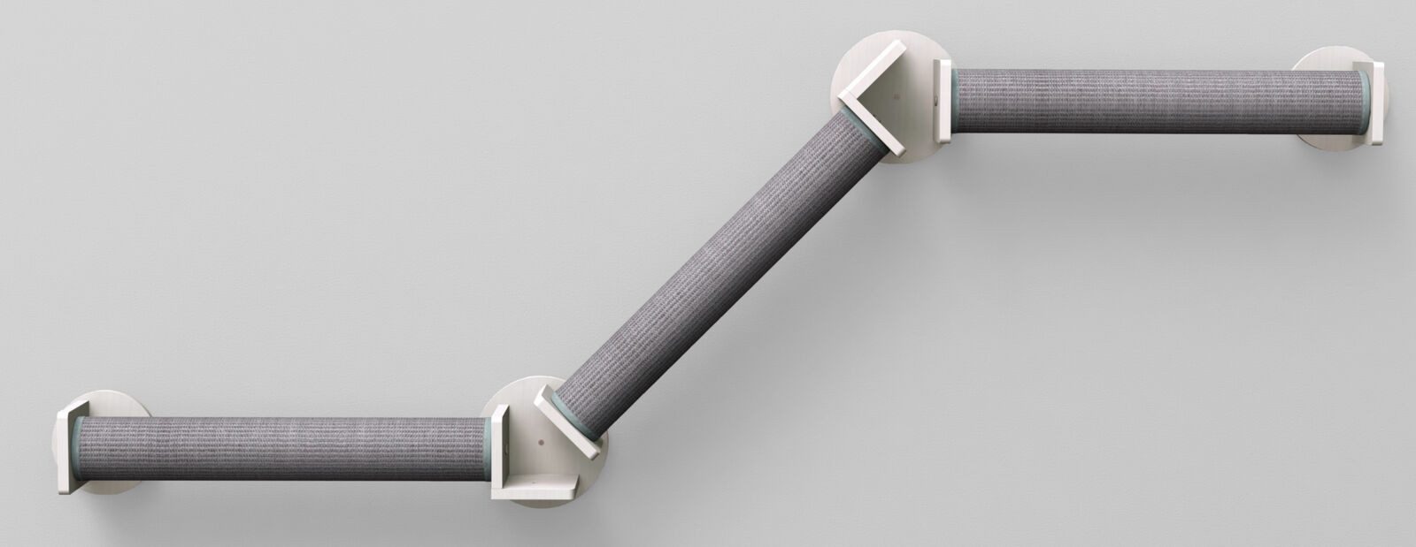 TRIXIE Katzen-Kletterwand Wand-Set 2 - weiß/grau - 195 × 78 cm