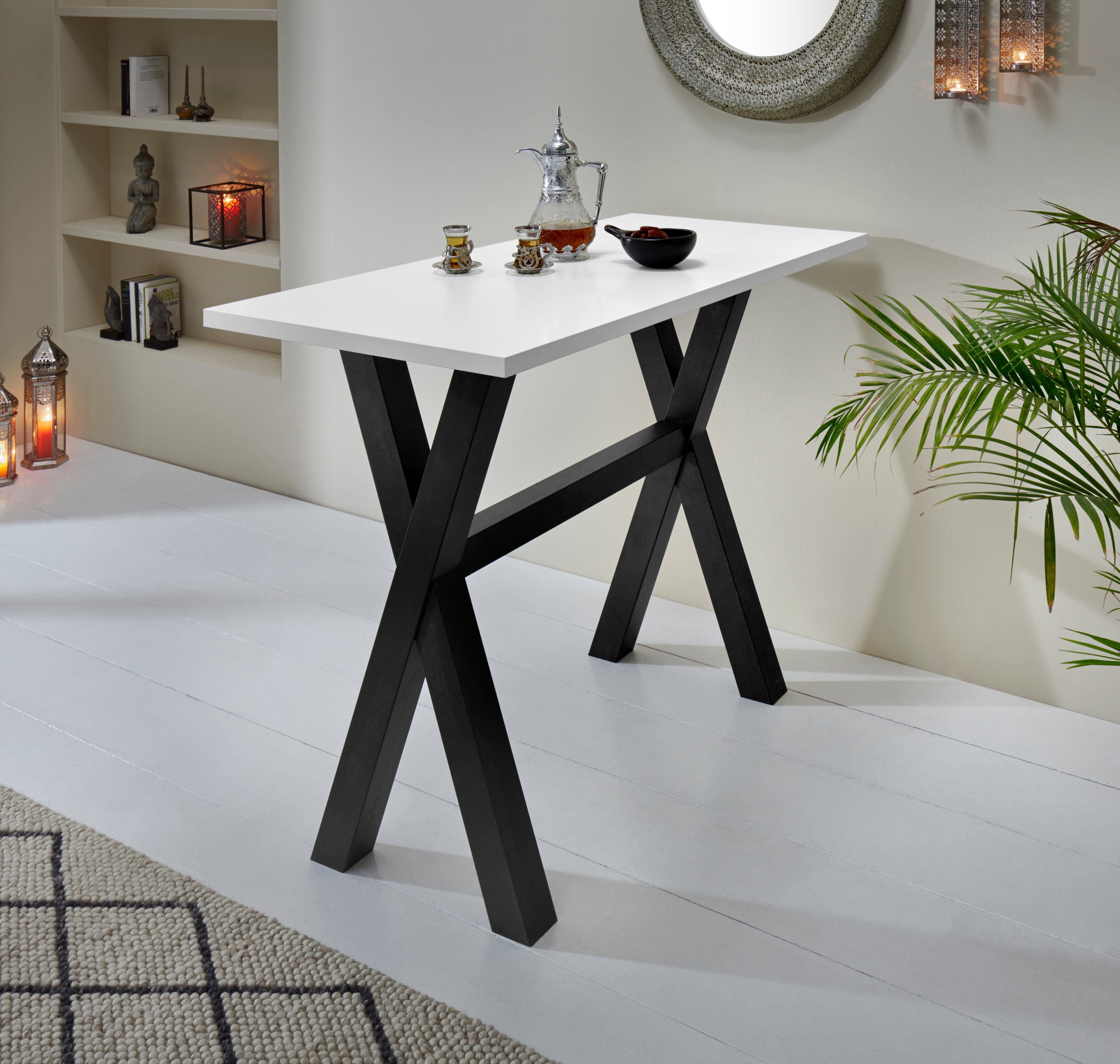 Mäusbacher Bartisch, Gestell in X-Form (Breite günstig online kaufen