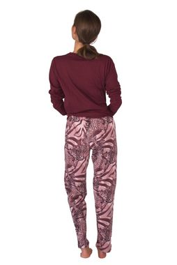 Consult-Tex Pyjama Damen Pyjama Schlafanzug DF657 (Packung) Mit Knopfeiste