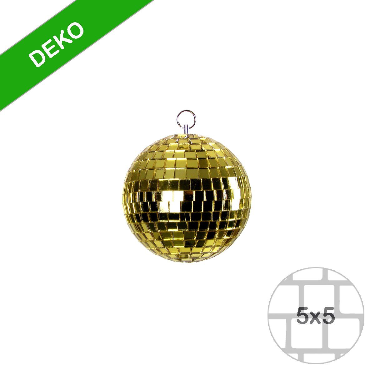 SATISFIRE Discolicht Spiegelkugel Disko gold Discokugel Party Mini coole Deko 5cm