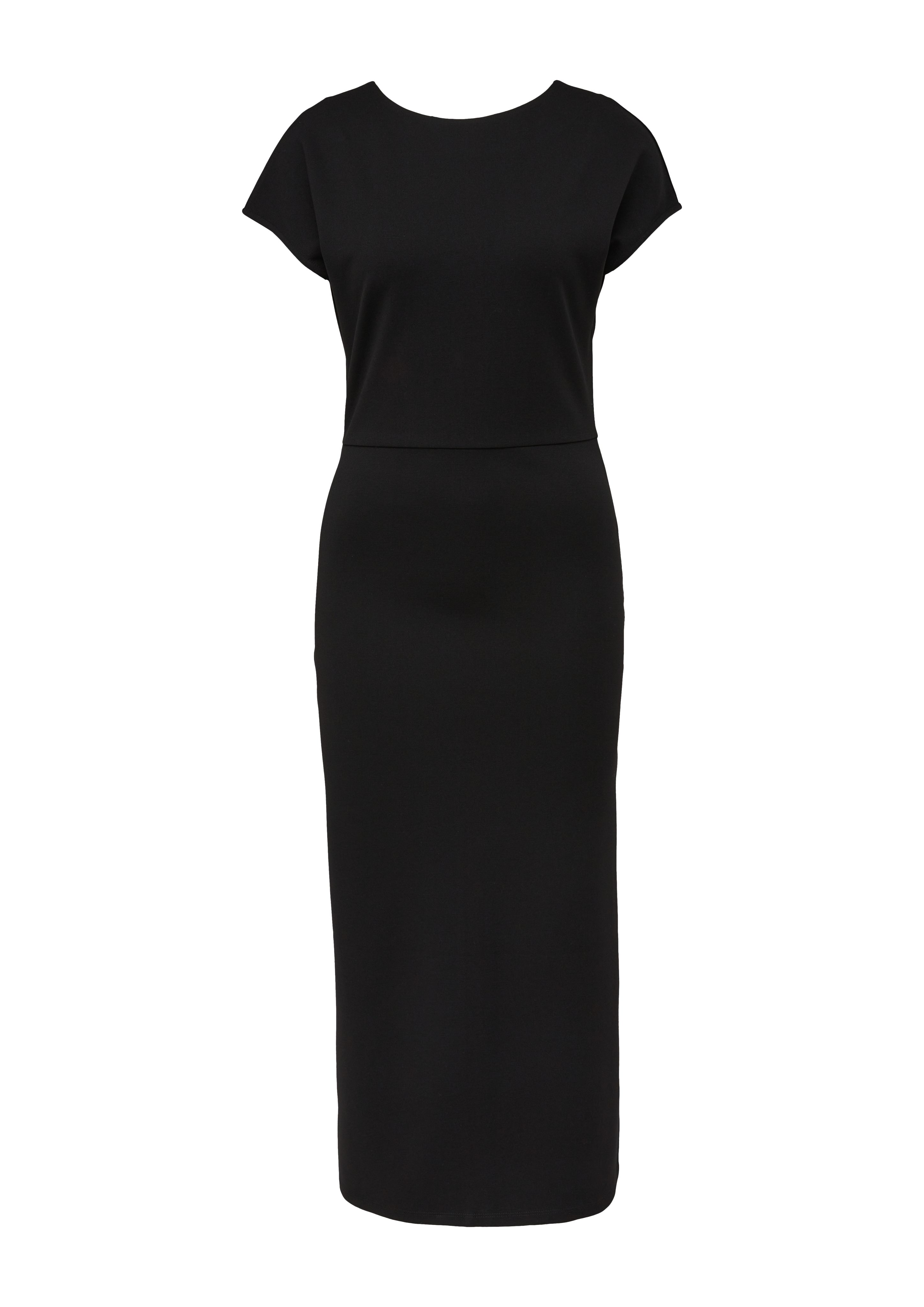 Kleid aus BLACK Viskosemix Maxikleid s.Oliver Cut Out LABEL