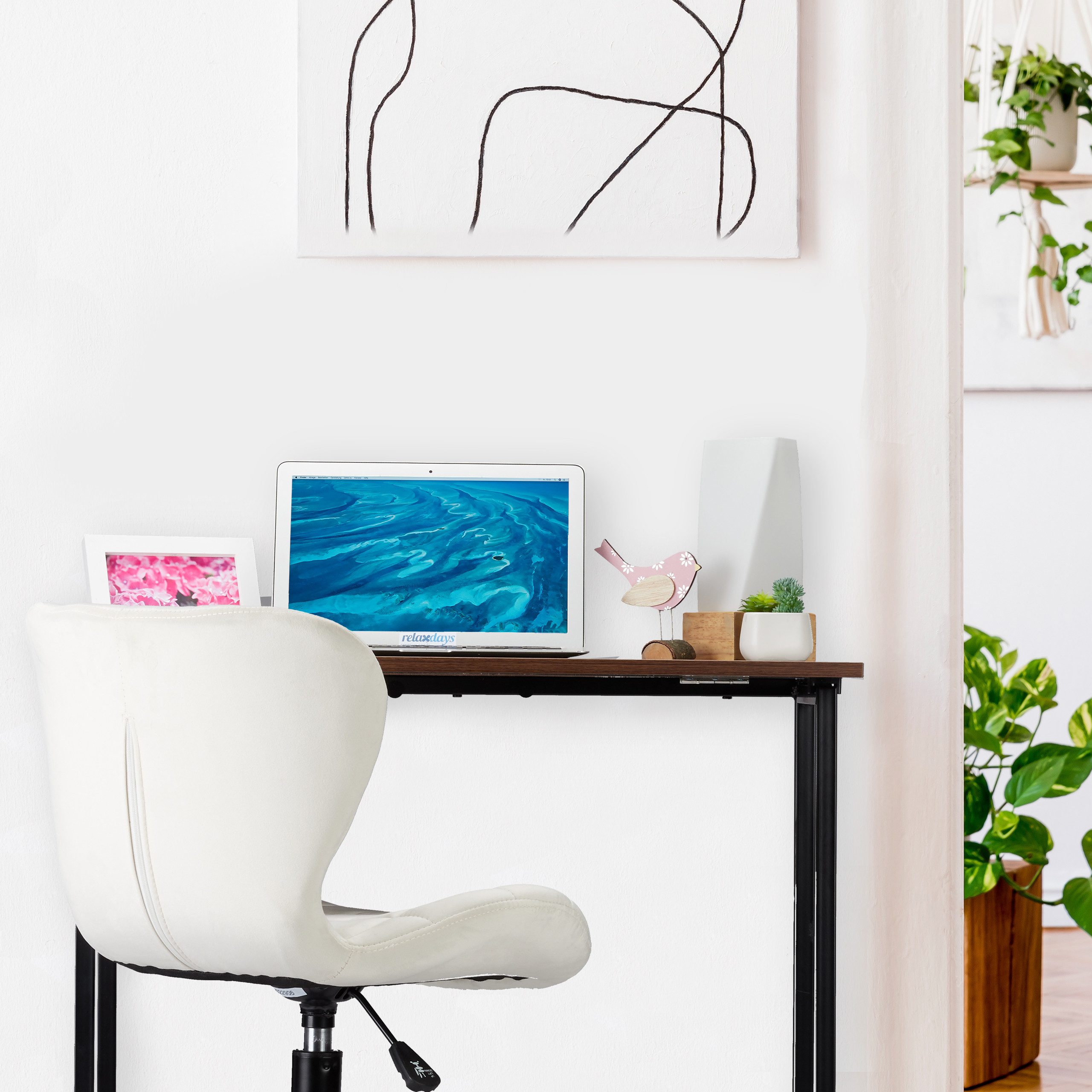 relaxdays Schreibtisch klappbar, Holz / Schwarz günstig online kaufen