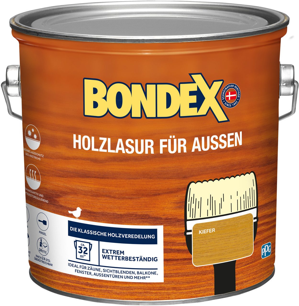 Bondex Lasur Bondex Holzlasur für Außen 2,5 L kiefer