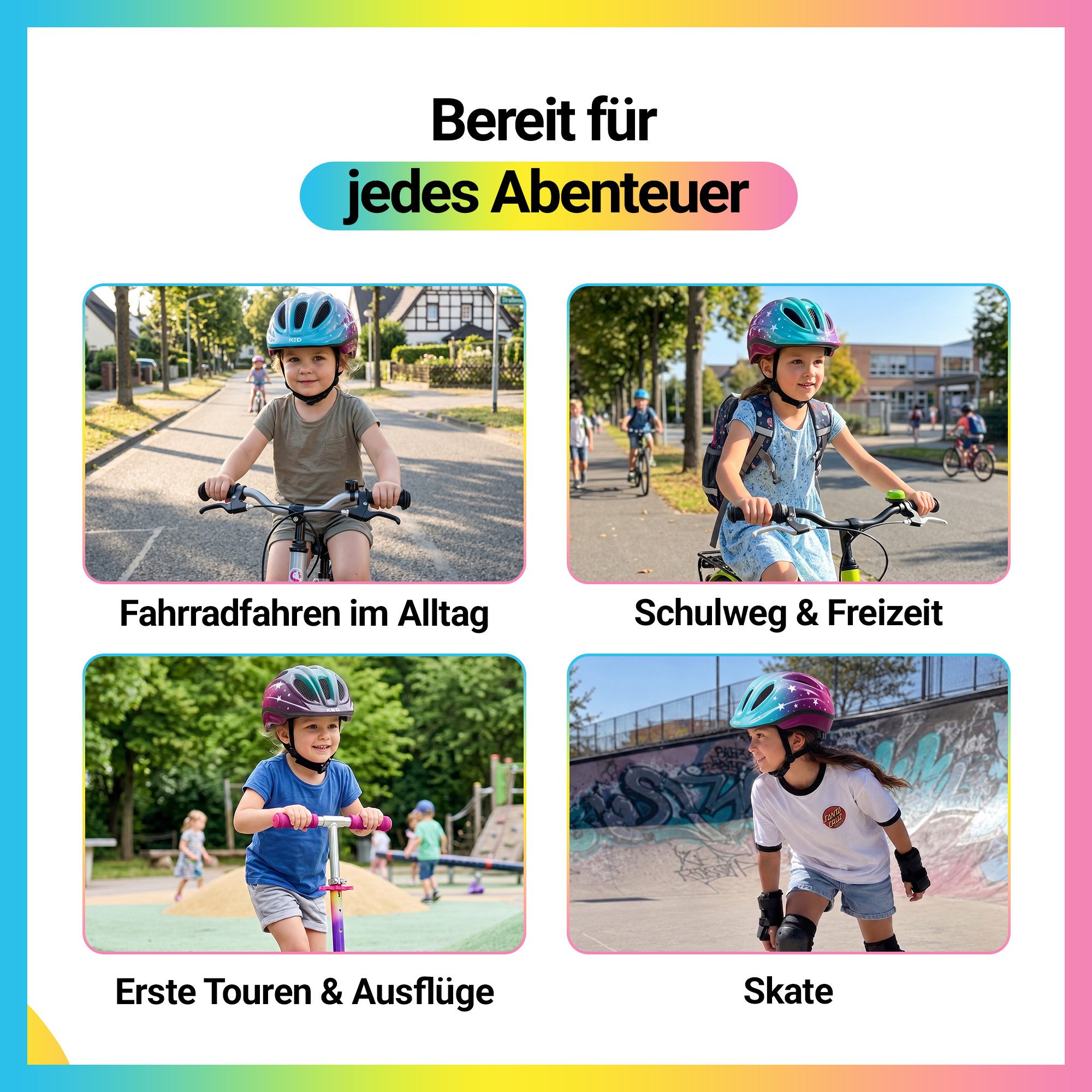 KED Fahrradhelm Meggy II Trend Kinderhelm, LED Rücklicht, MaxShell Technologie Und Präzise Größenverstellung – Bild 5 von 5
