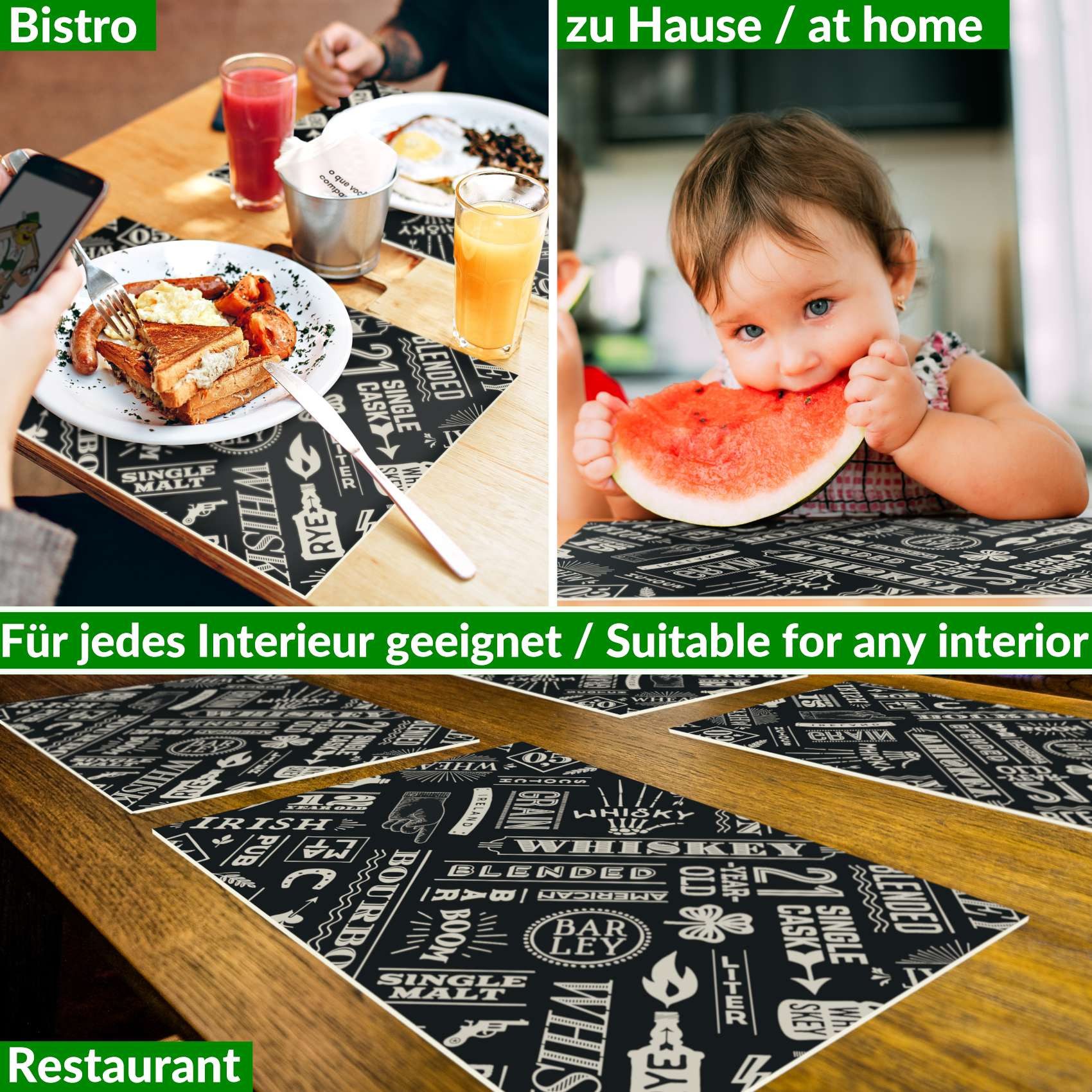 ANRO Platzset DEIN Platzdeckchen Servierdeckchen Soft günstig online kaufen