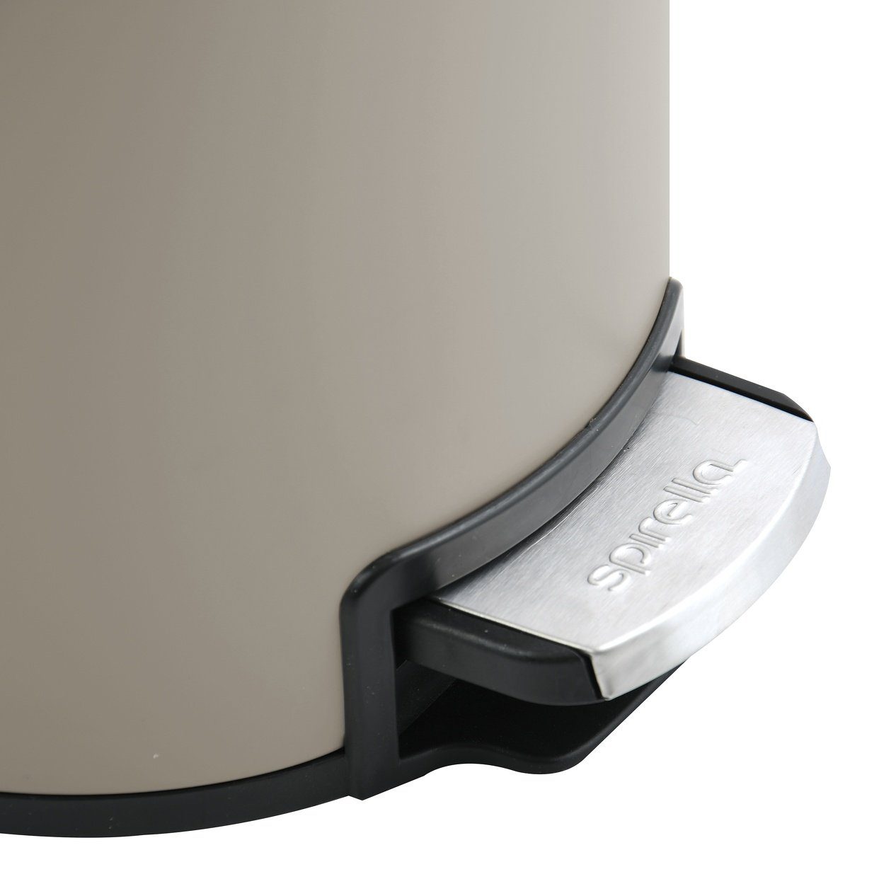 spirella Kosmetikeimer RIKU, Treteimer mit Softclose-Absenkautomatik, herausnehmbarem Inneneimer, Anti-Fingerprint-Beschichtung, 5L, taupe