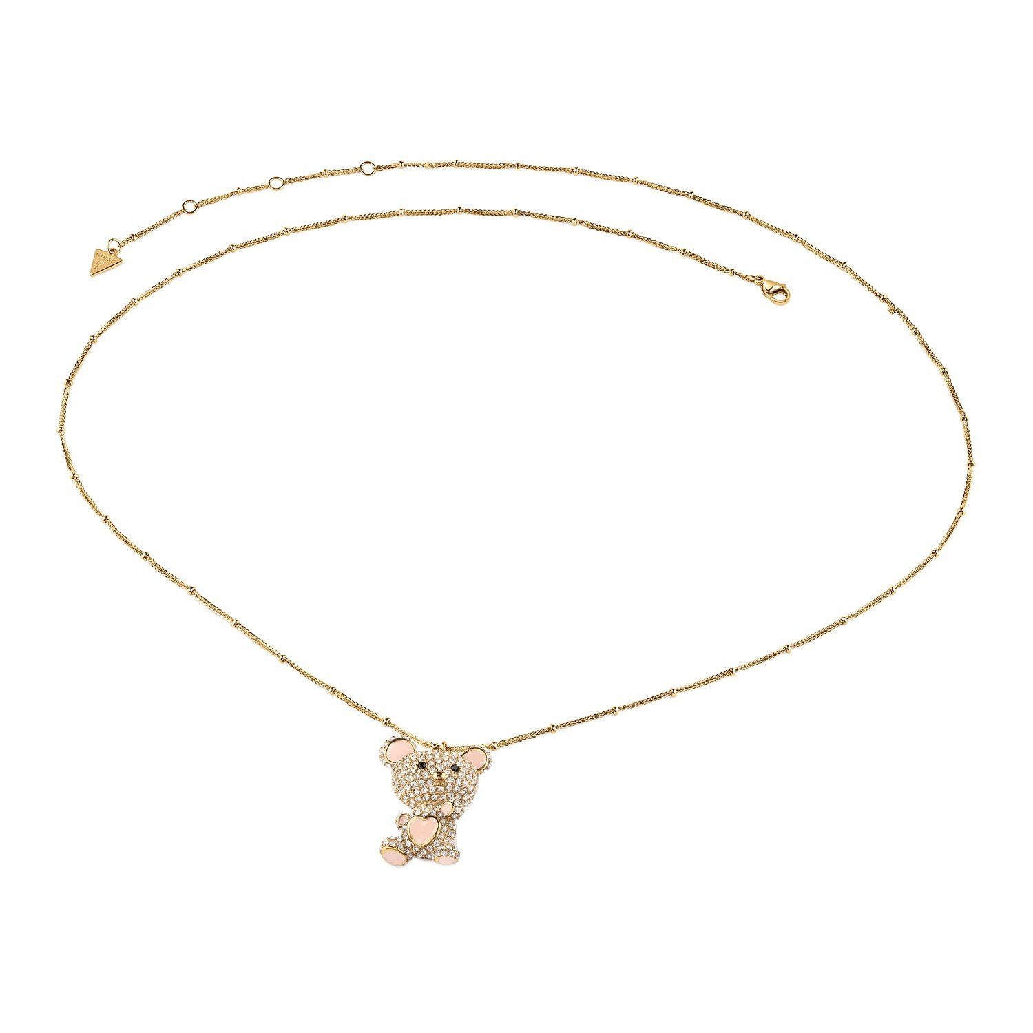 Guess Kette mit Anhänger Teddybär Gold...