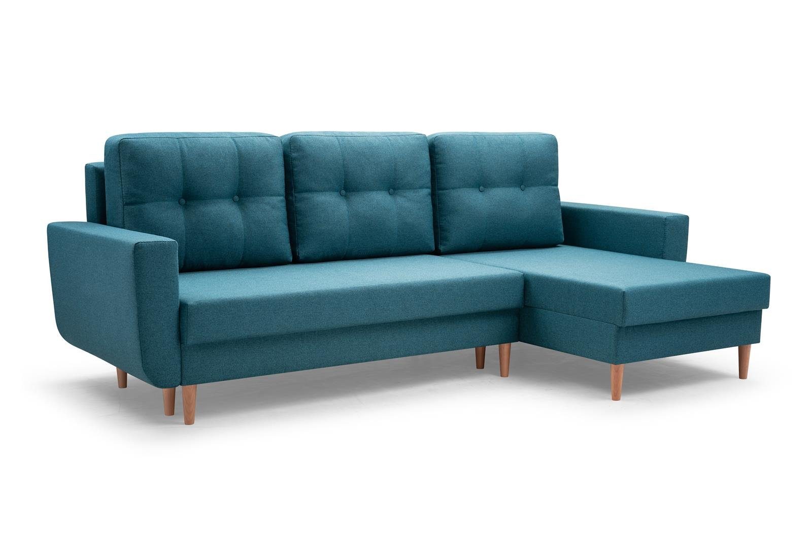new universelle Polsterecke 85) Ecksofa Blau ONLY, Beautysofa mit (malmo mit Schlaffunktion, Sofa mane Couch