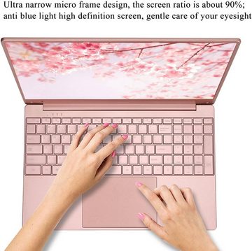 Annadue Hintergrundbeleuchtete Tastatur Notebook (Intel N5095, 12GB RAM,Herausragender CPU,Brillantem 2K-Display,Langanhaltendem Akku)