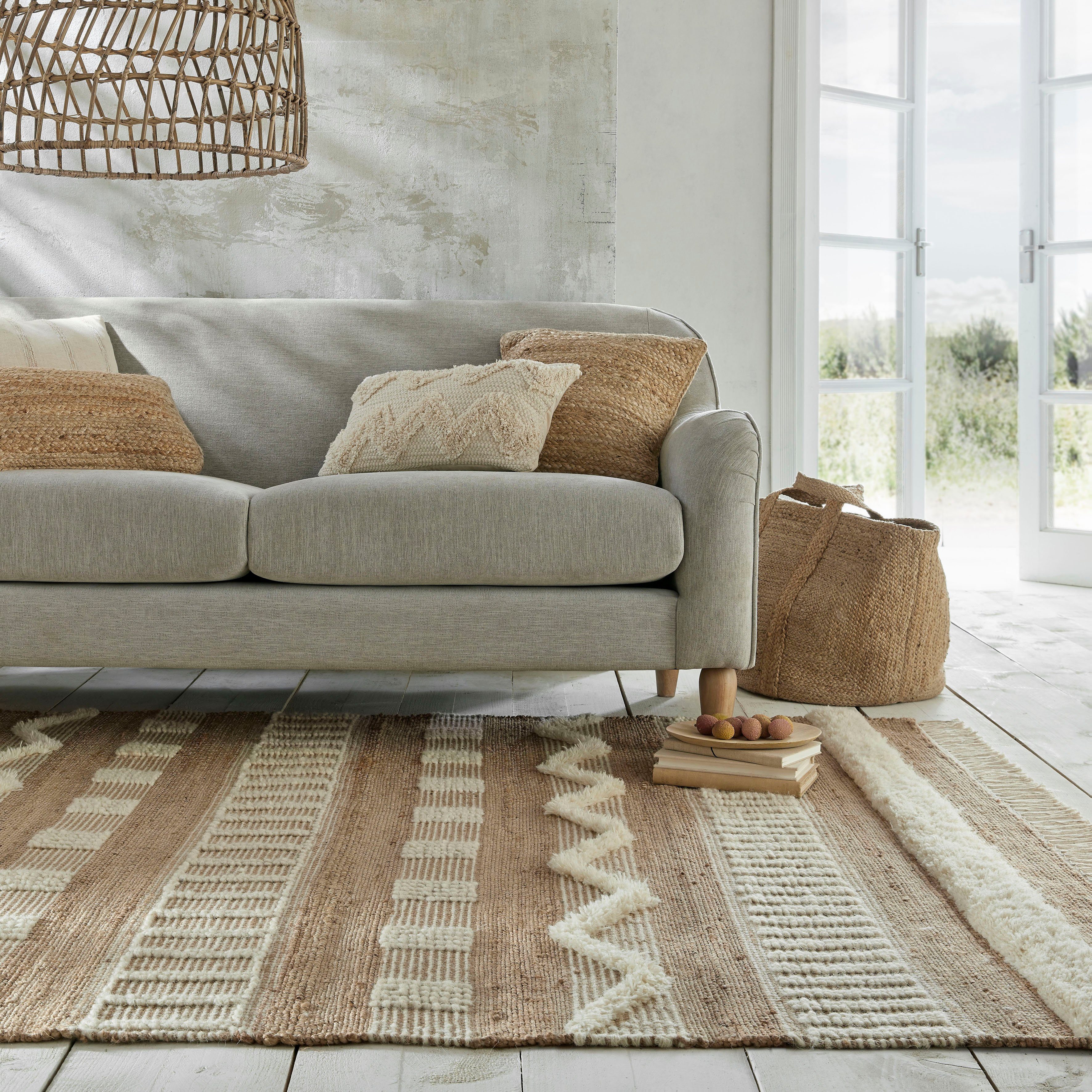 Teppich Medina, FLAIR RUGS, rechteckig, Boho-Look, Höhe: Naturfasern aus Wolle Jute mm, 12 & wie