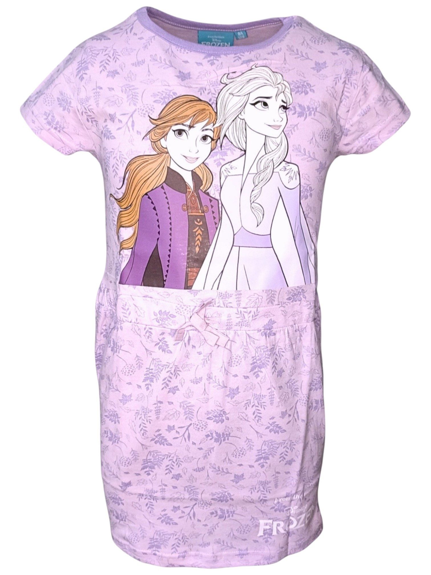 Disney Frozen Sommerkleid Elsa & Anna Jerseykleid für Mädchen Gr. 98-128 cm